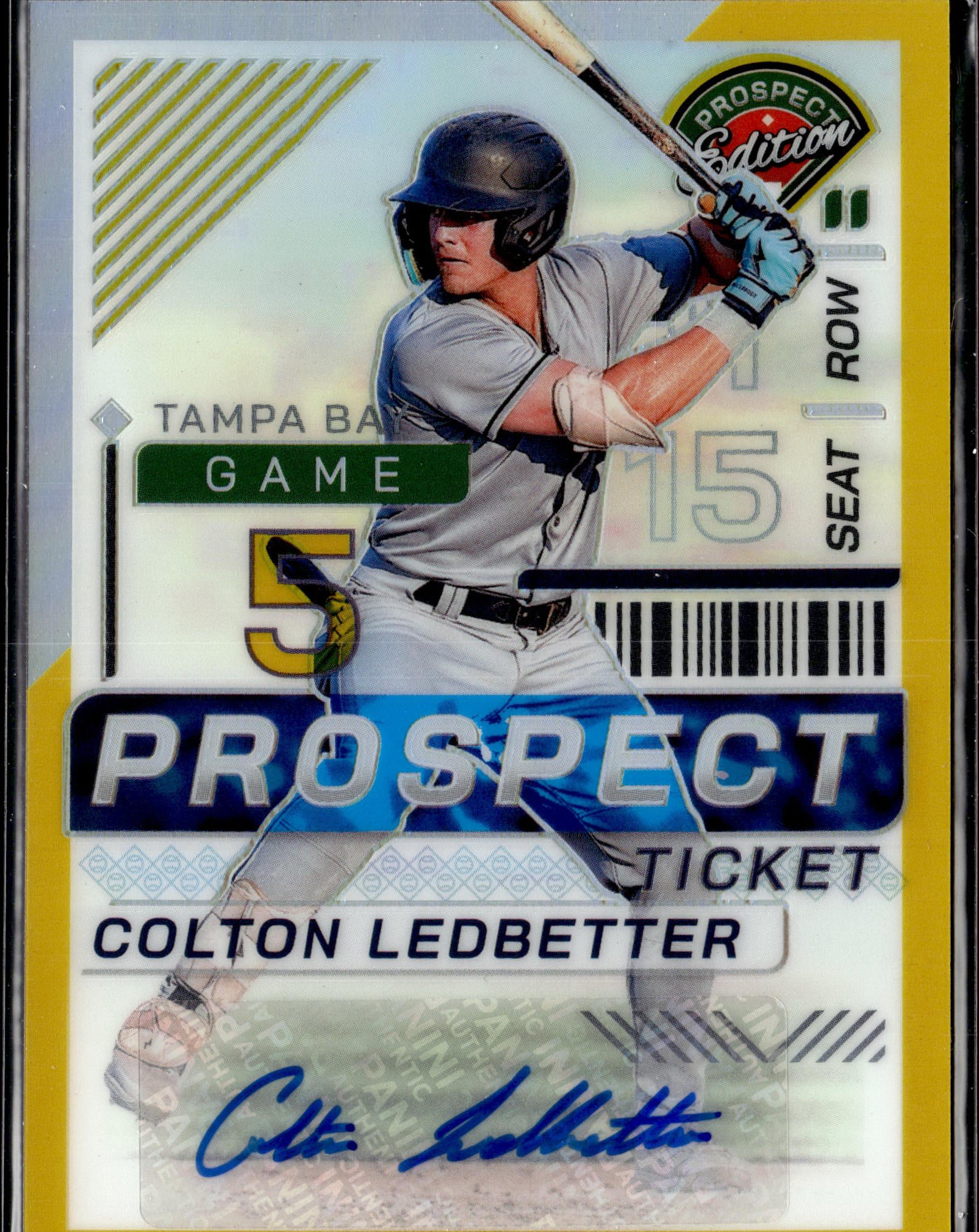 2024 Panini Prospect Edition Colton Ledbetter Gold Auto #/10-1