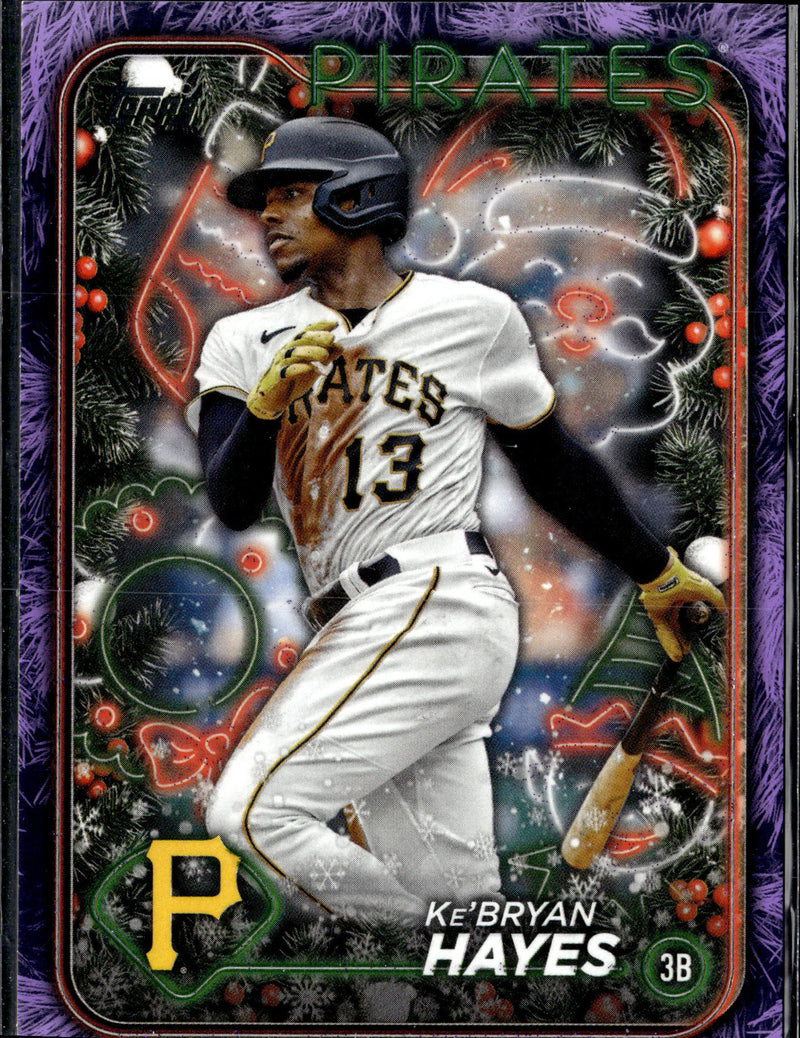 2024 Topps Holiday #H167 Ke'Bryan Hayes Holiday Tree Purple Metallic #/99-1