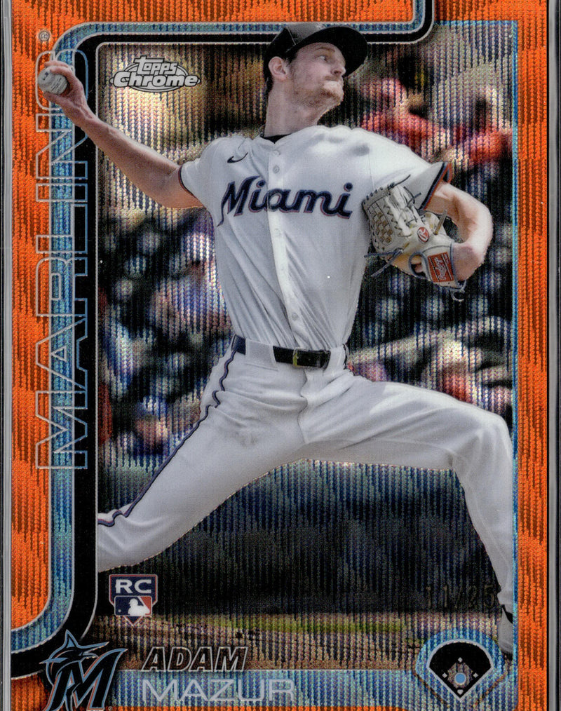 2025 Topps Chrome #157 Adam Mazur Orange Geometric Refractors #/25-1