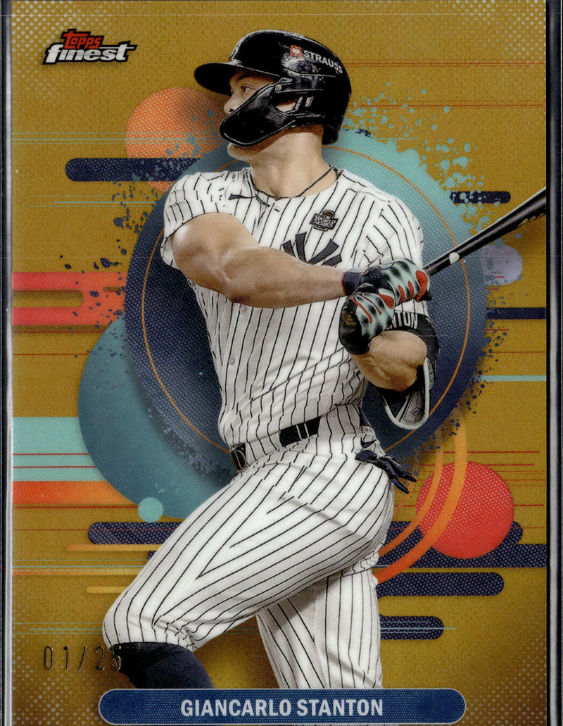 2025 Finest #105 Giancarlo Stanton Gold Refractor #/25-1