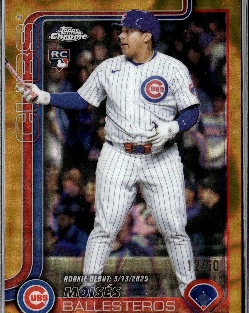 2025 Topps Chrome Update #USC7 Moisés Ballesteros Gold Refractors #/50-1