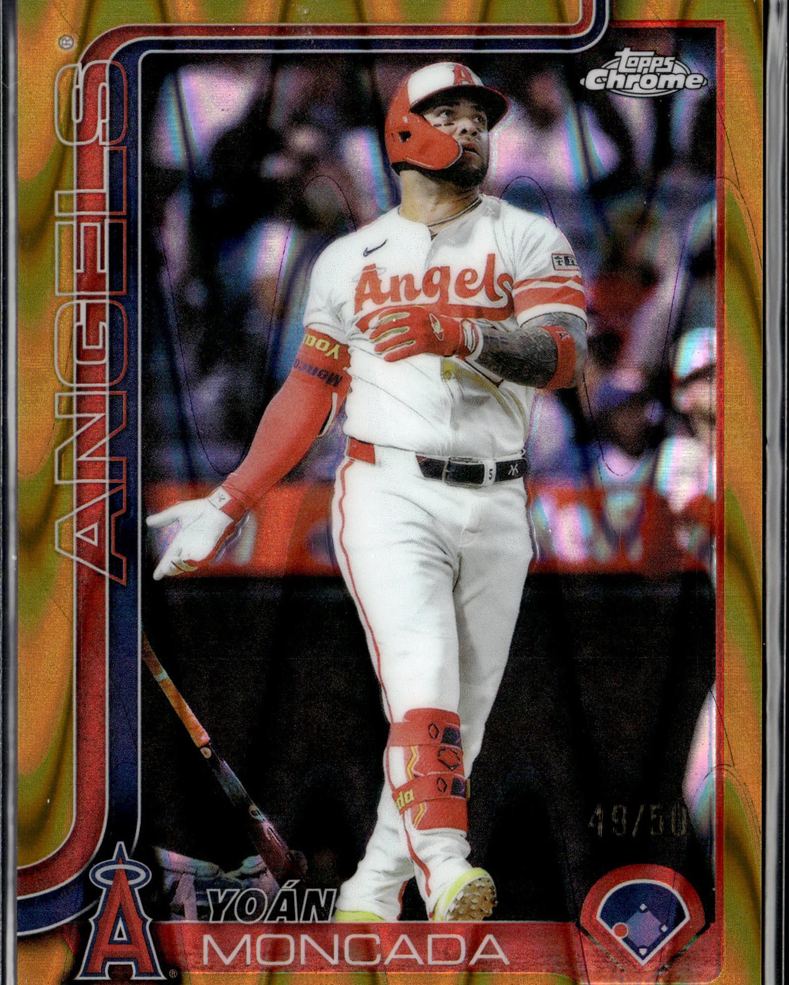 2025 Topps Chrome Update #USC22 Yoán Moncada Gold RayWave Refractors #/50