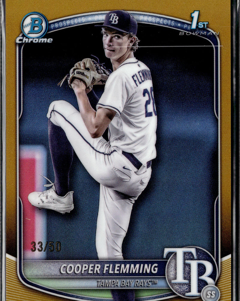 2025 Bowman Draft #BD-166 Cooper Flemming Gold Border #/50-1