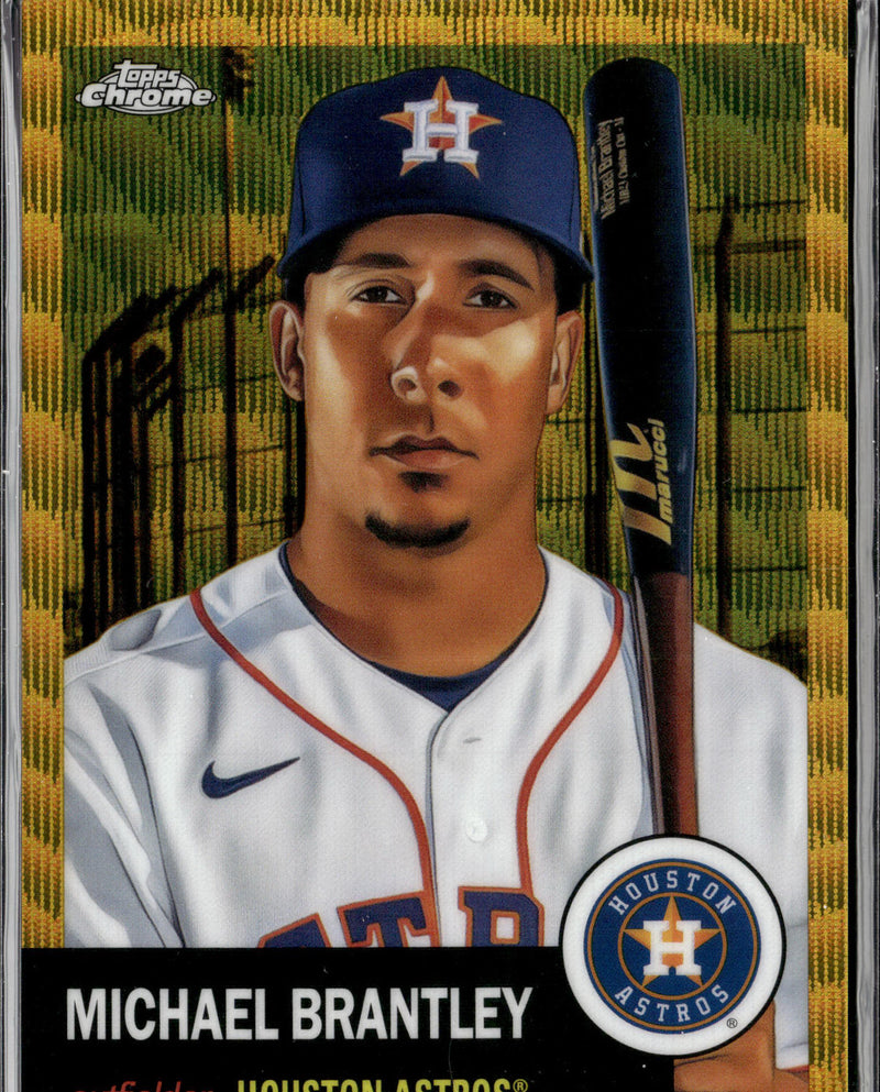 2022 Topps Chrome Platinum Anniv #318 Michael Brantley Toile Cream/Gold Ref #/50-1