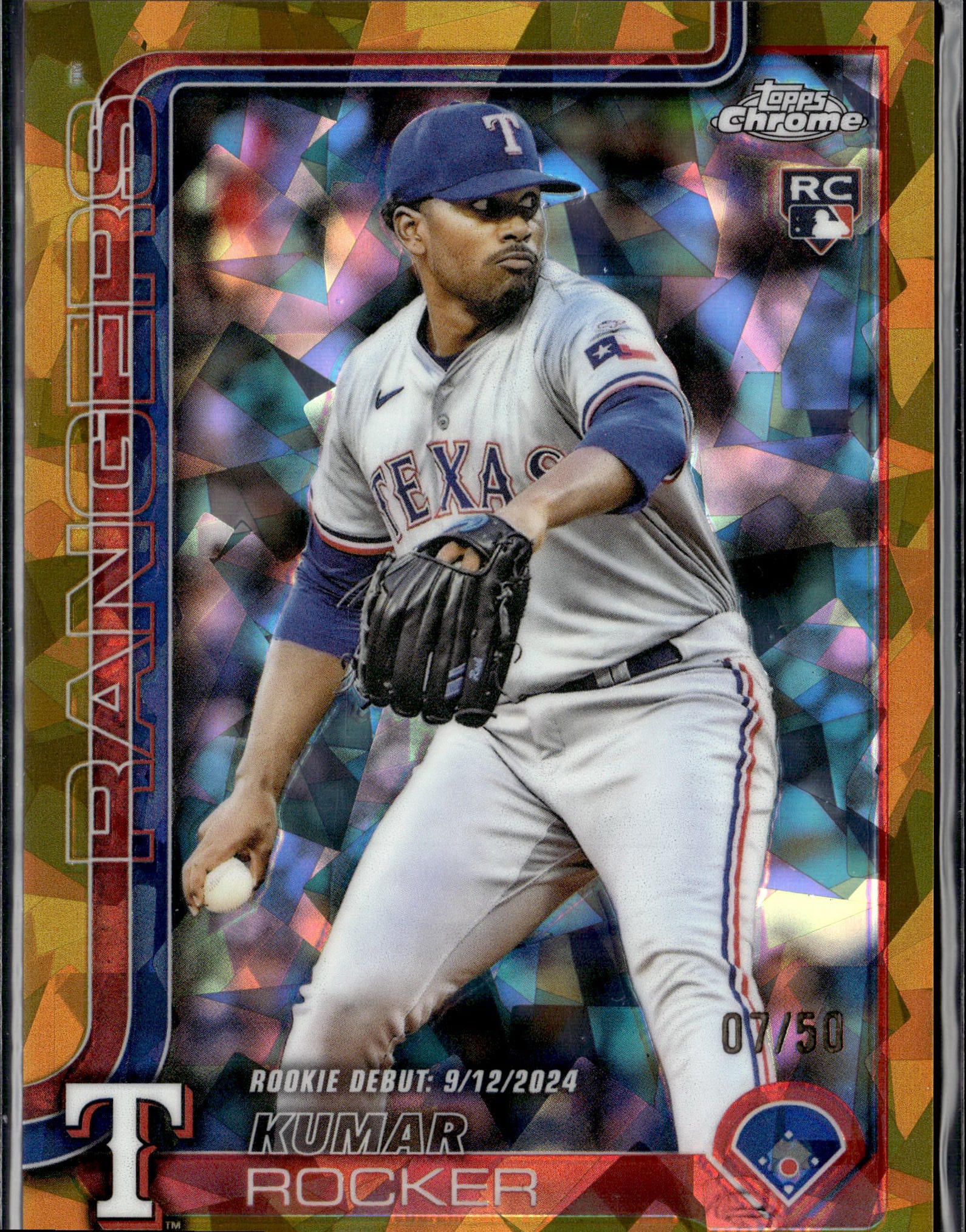 2025 Topps Chrome Update Sapphire Kumar Rocker Gold #/50