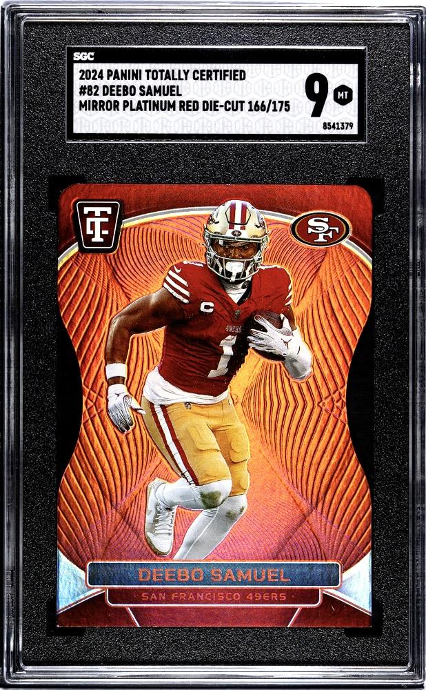 2024 Panini Totally Cert #82 Deebo Samuel Mirror Plat Red Die Cut SGC 9 #/175