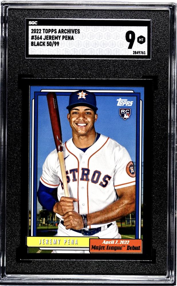 2022 Topps Archives #364 Jeremy Pena Black SGC 9 #/99-1