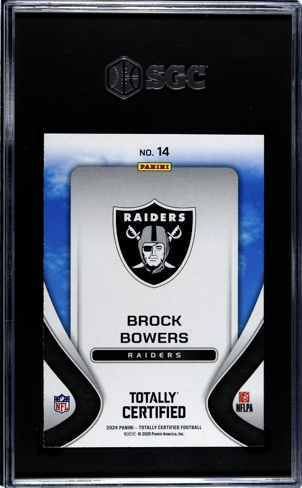 2024 Panini Totally Certified #14 Brock Bowers Franchise Foundations SGC 9