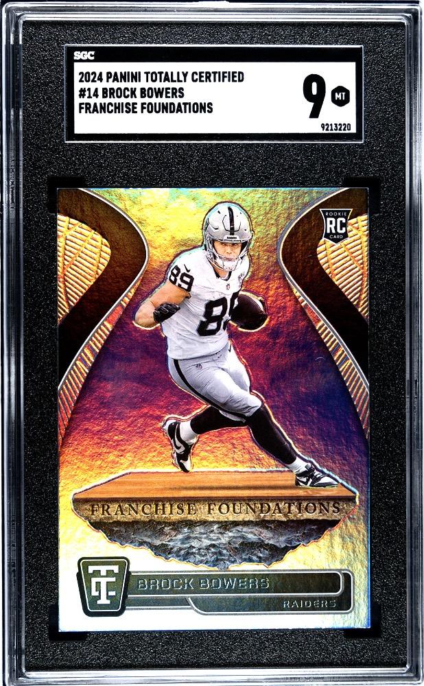 2024 Panini Totally Certified #14 Brock Bowers Franchise Foundations SGC 9