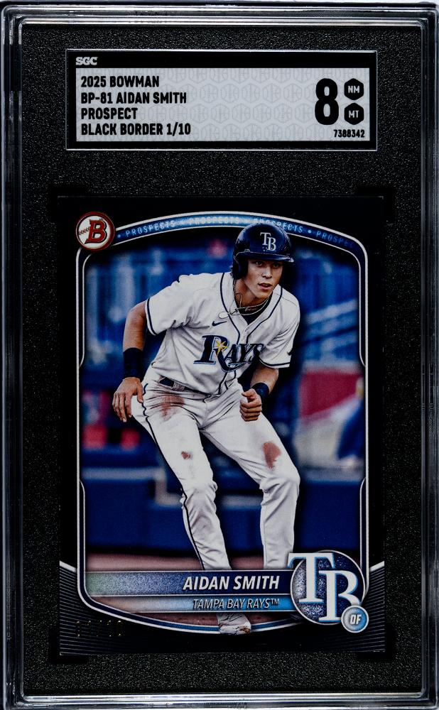 2025 Bowman #BP-81 Aidan Smith Prospects black #/10-1