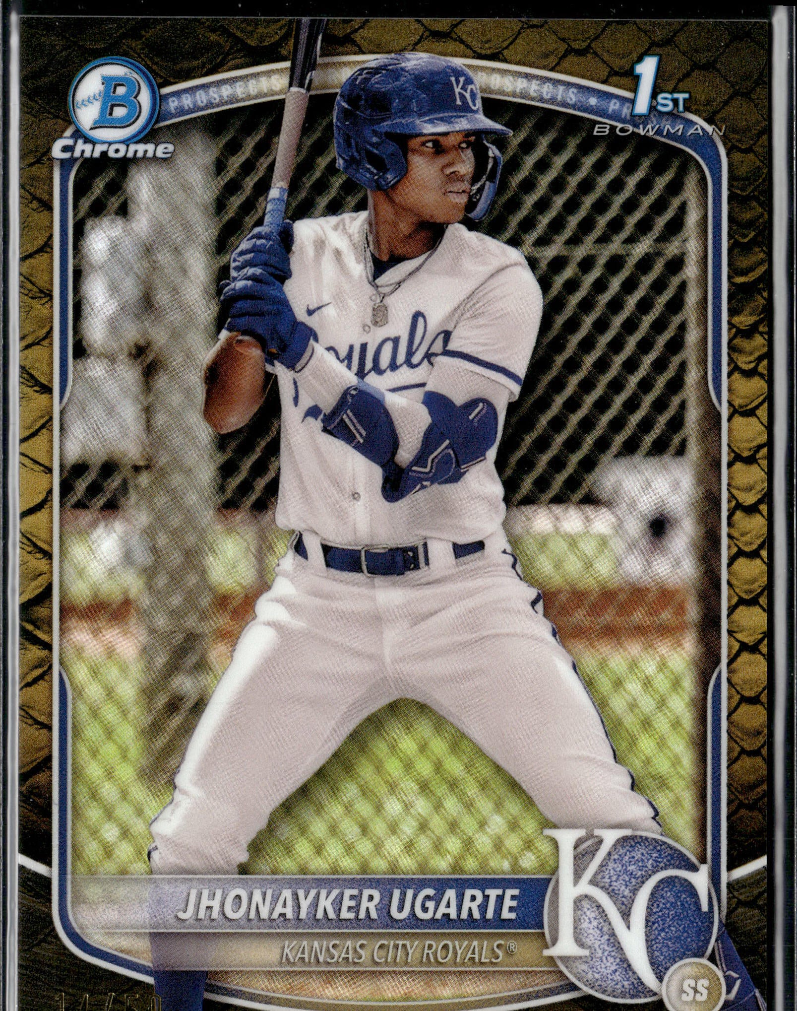 2025 Bowman #BCP-123 Jhonayker Ugarte Chrome Prosp Rept Gold /50