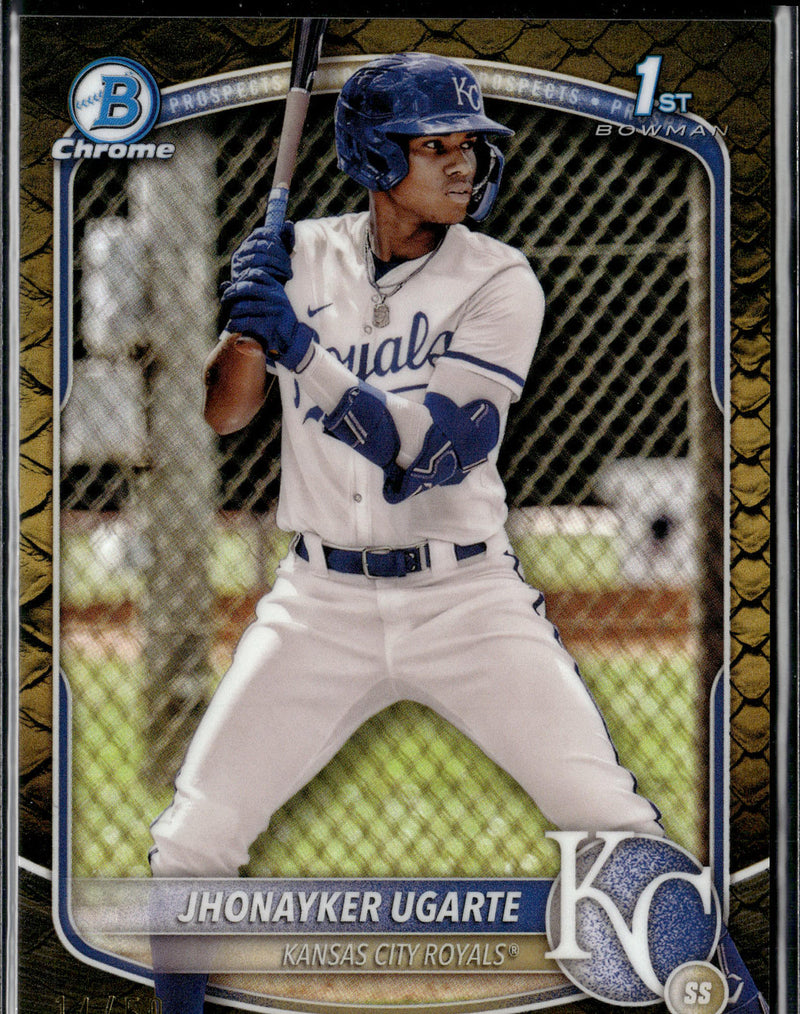 2025 Bowman #BCP-123 Jhonayker Ugarte Chrome Prosp Rept Gold /50-1