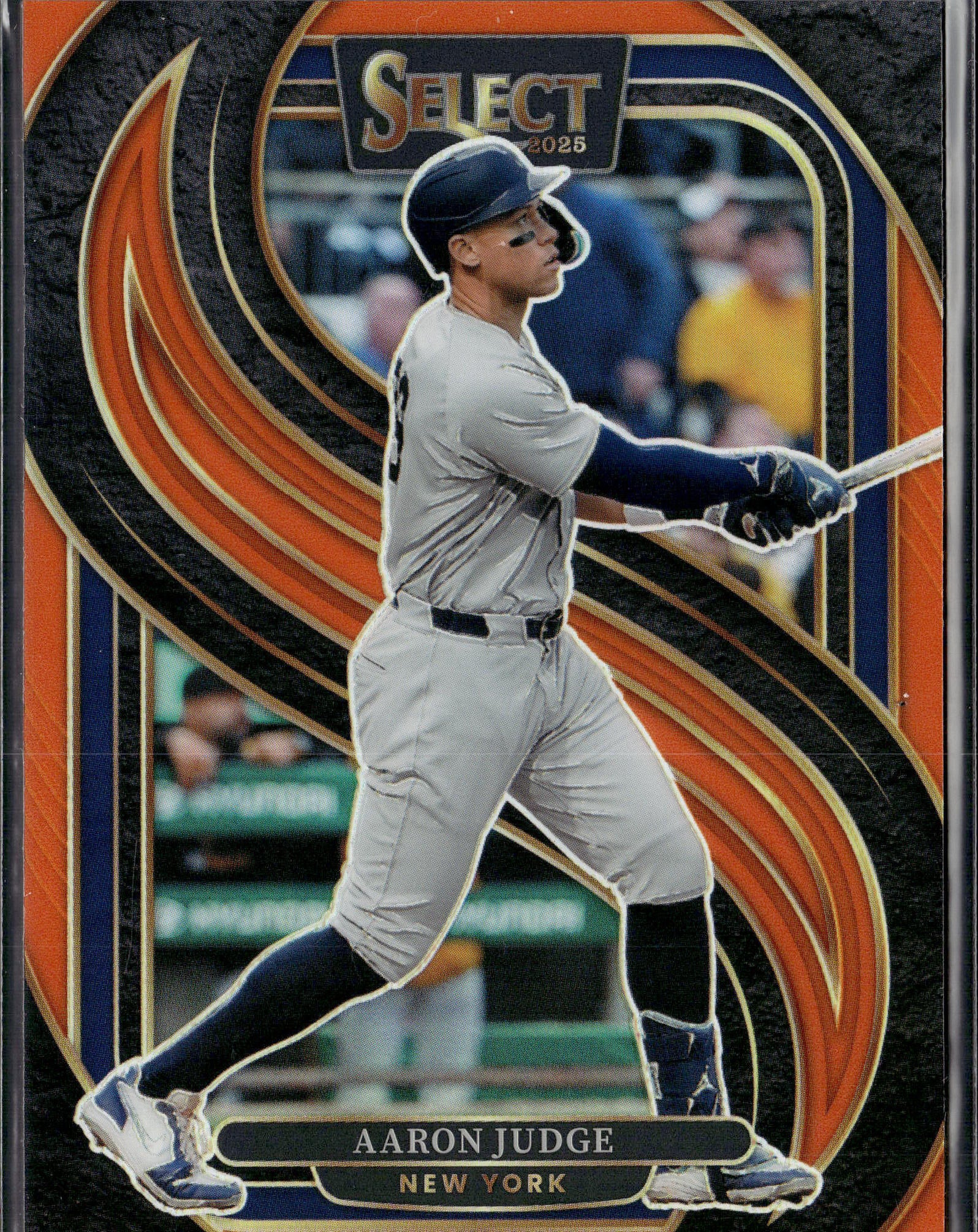 2025 Panini Select #170 Aaron Judge Orange Pulsar Prizms #/49