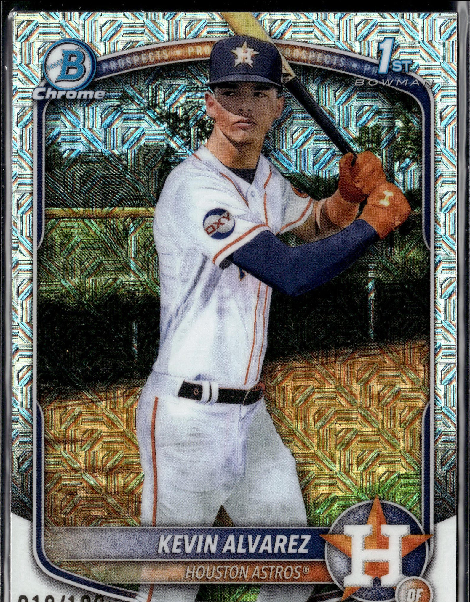 2025 Bowman Chrome #BCP-227 Kevin Alvarez Prospects Metal Mojo #/100-1