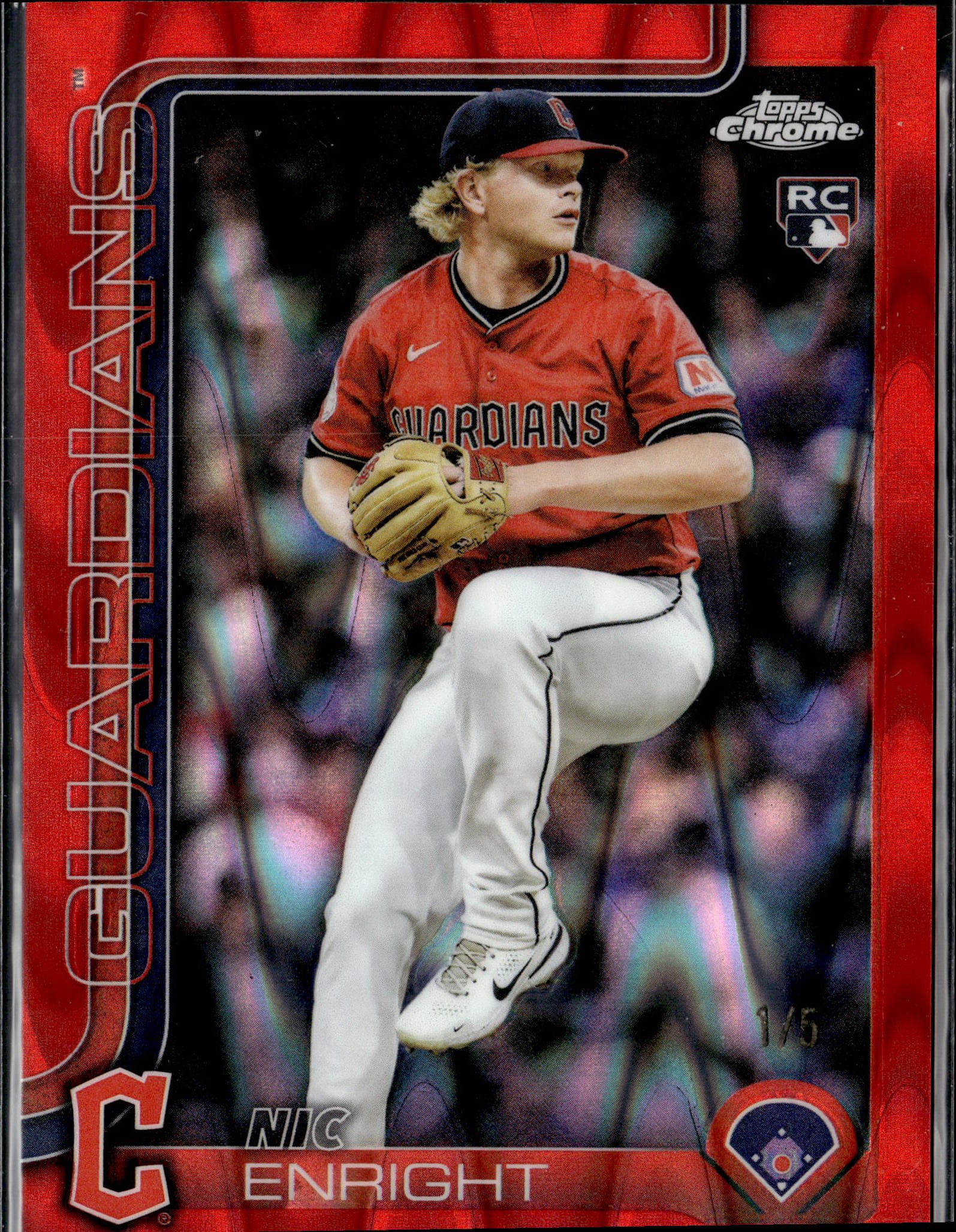 2025 Topps Chrome Update #USC103 Nic Enright Red RayWave Refractor #/5