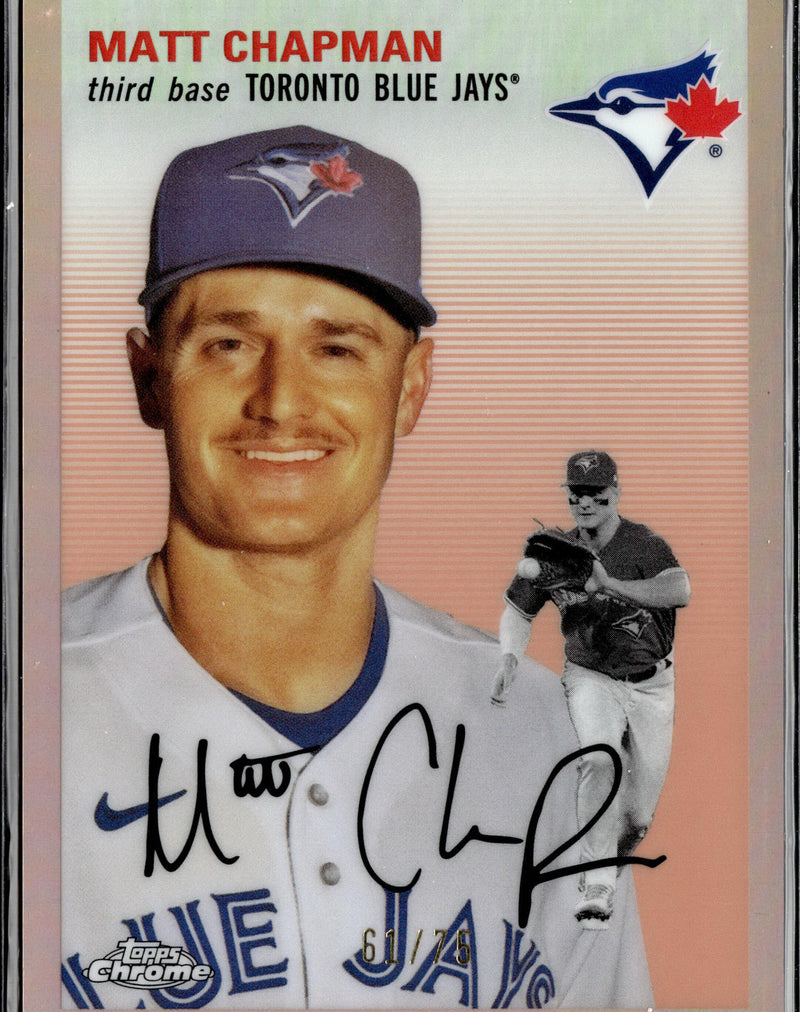 2023 Topps Chrome Platinum Anniversary #313 Matt Chapman Rose Gold Ref #/75-1