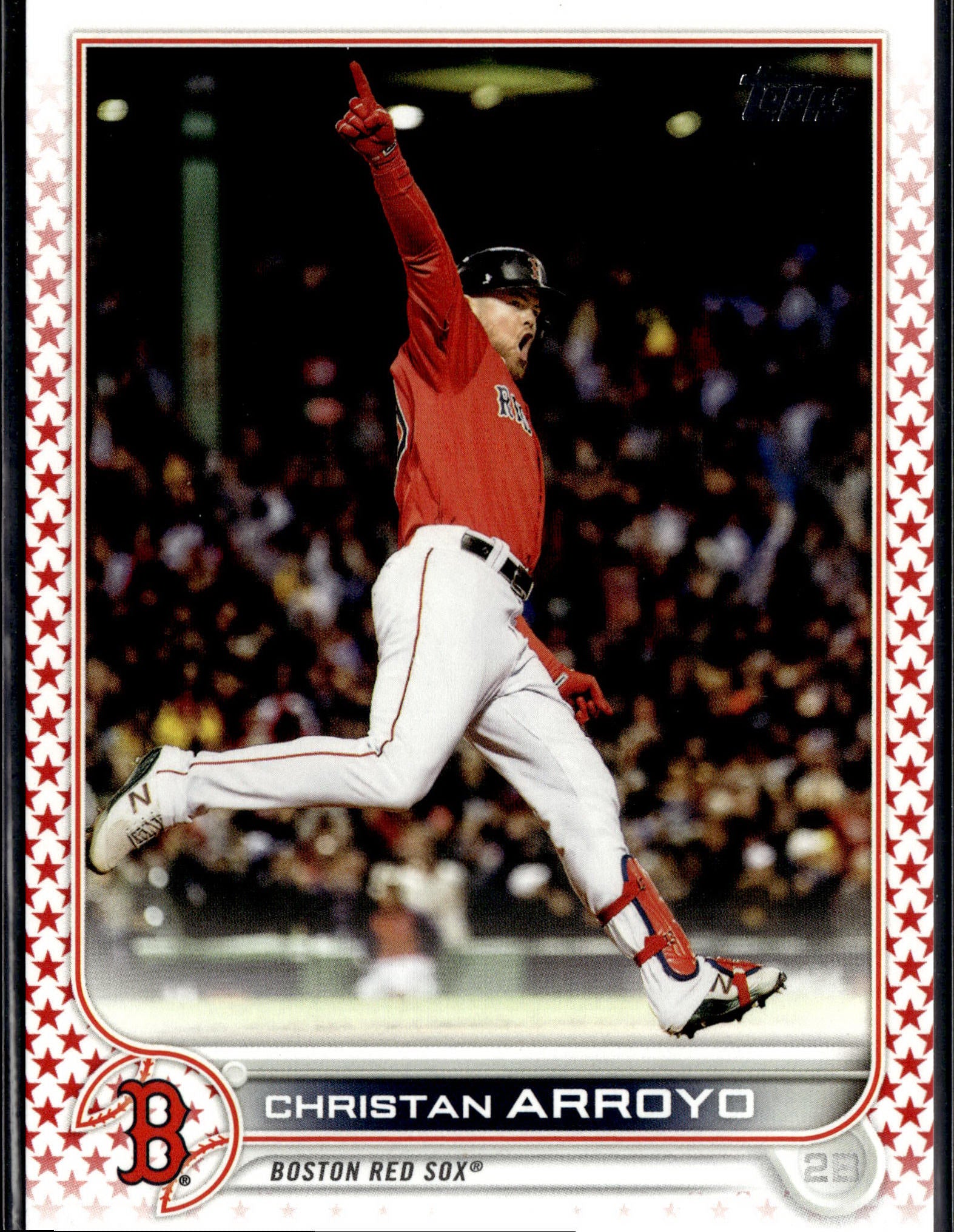 2022 Topps #582 Christian Arroyo Independence Day Parallel #/76-1