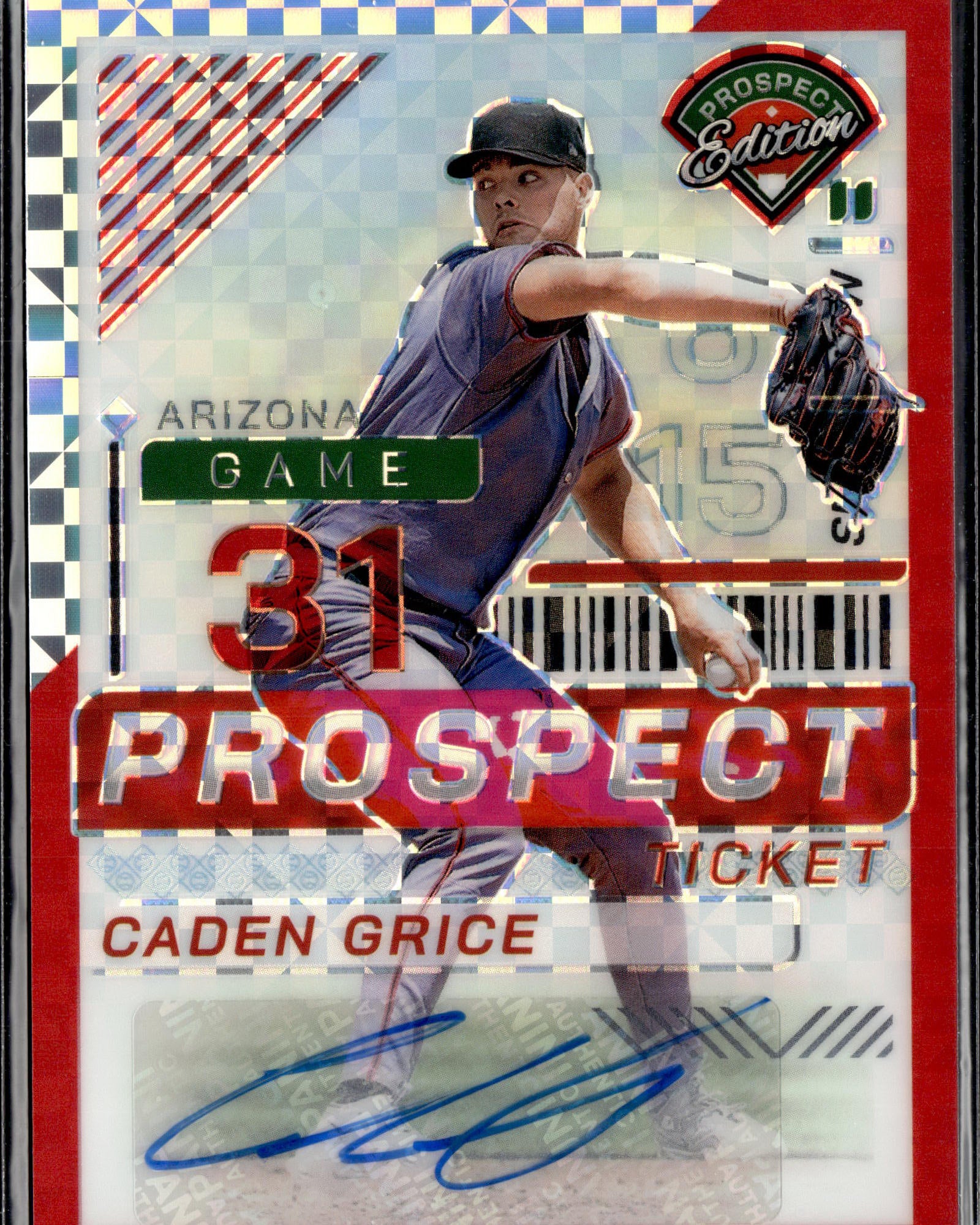 2024 Panini Prospect Edition #162 Caden Grice Red Holo #/199