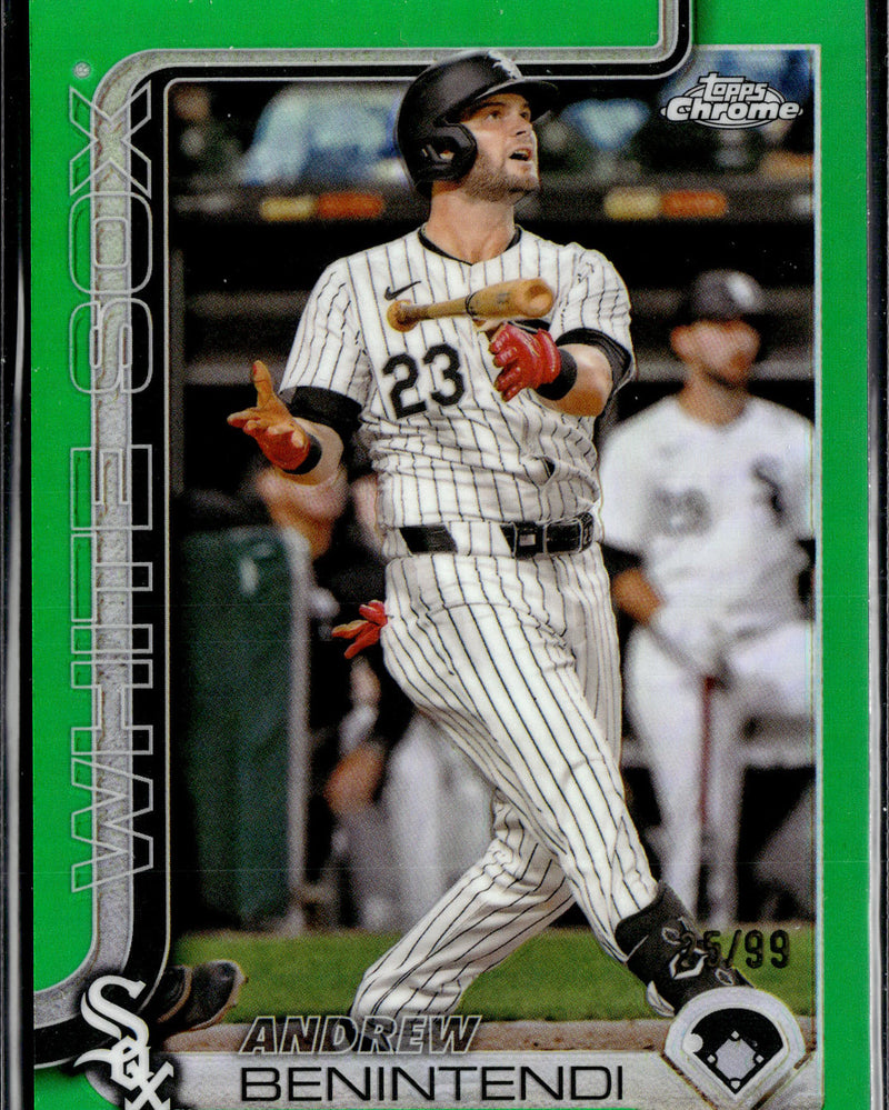 2025 Topps Chrome #197 Andrew Benintendi Green Refractors #/99-1