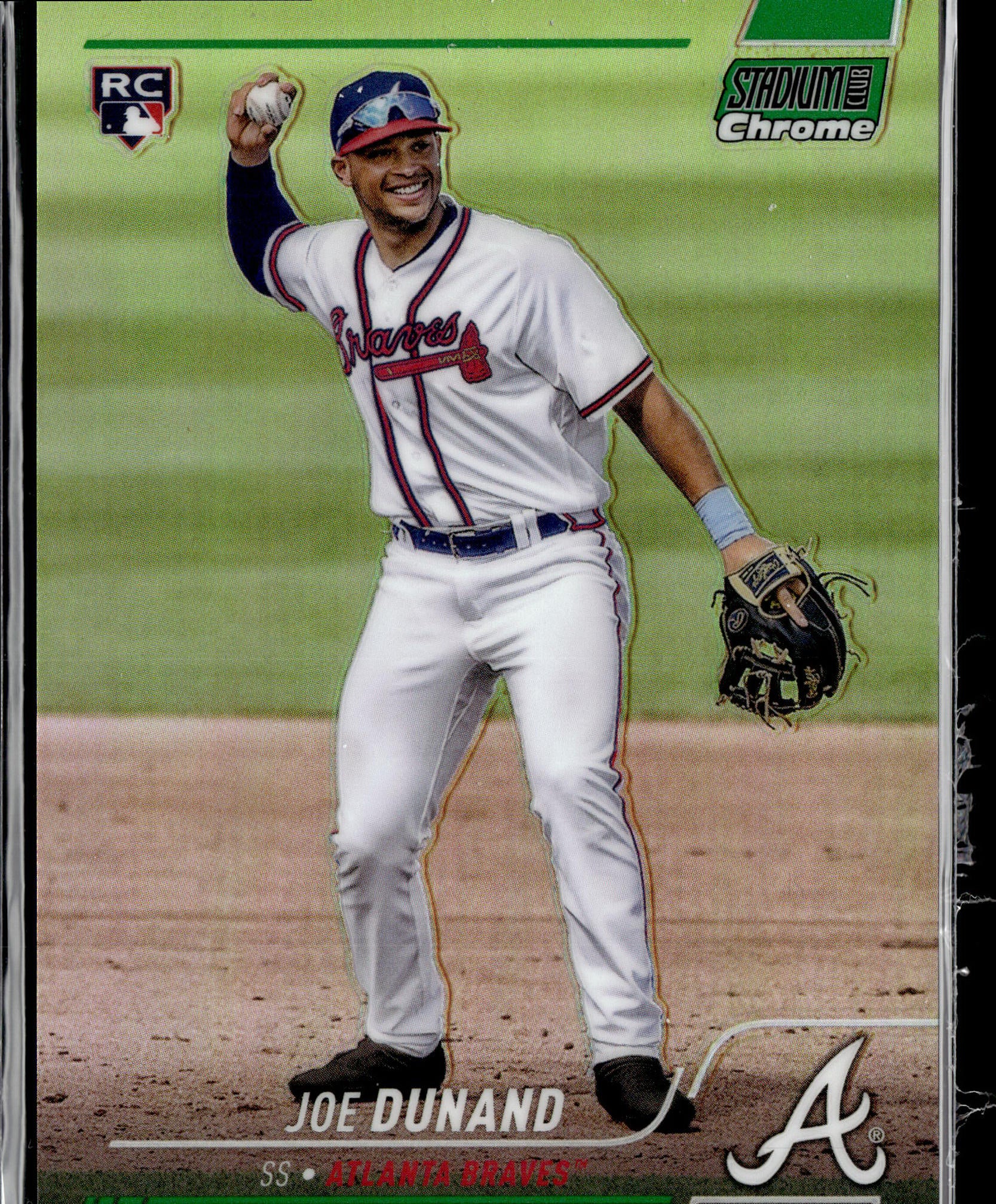2022 Stadium Club Chrome #315 Joe Dunand Green Refractor RC #/99-1
