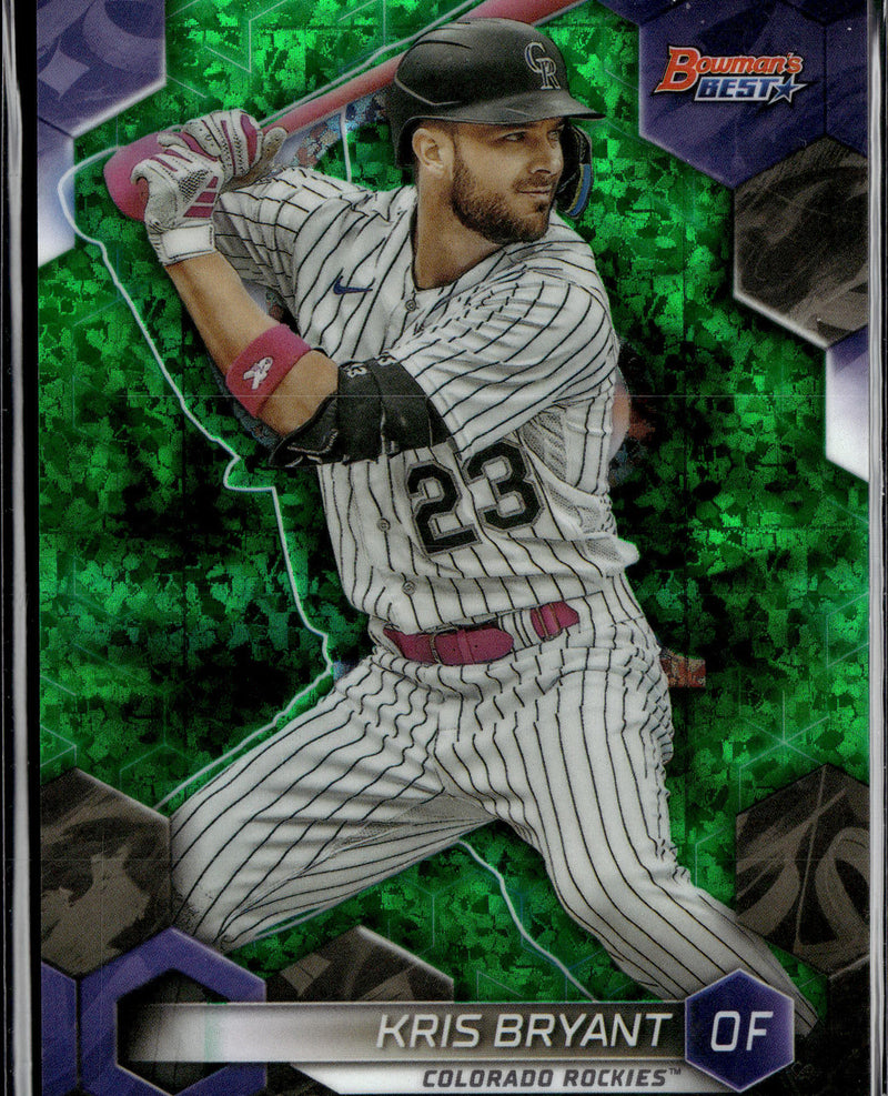 2023 Bowman's Best #22 Kris Bryant Green Refractors #/99-1