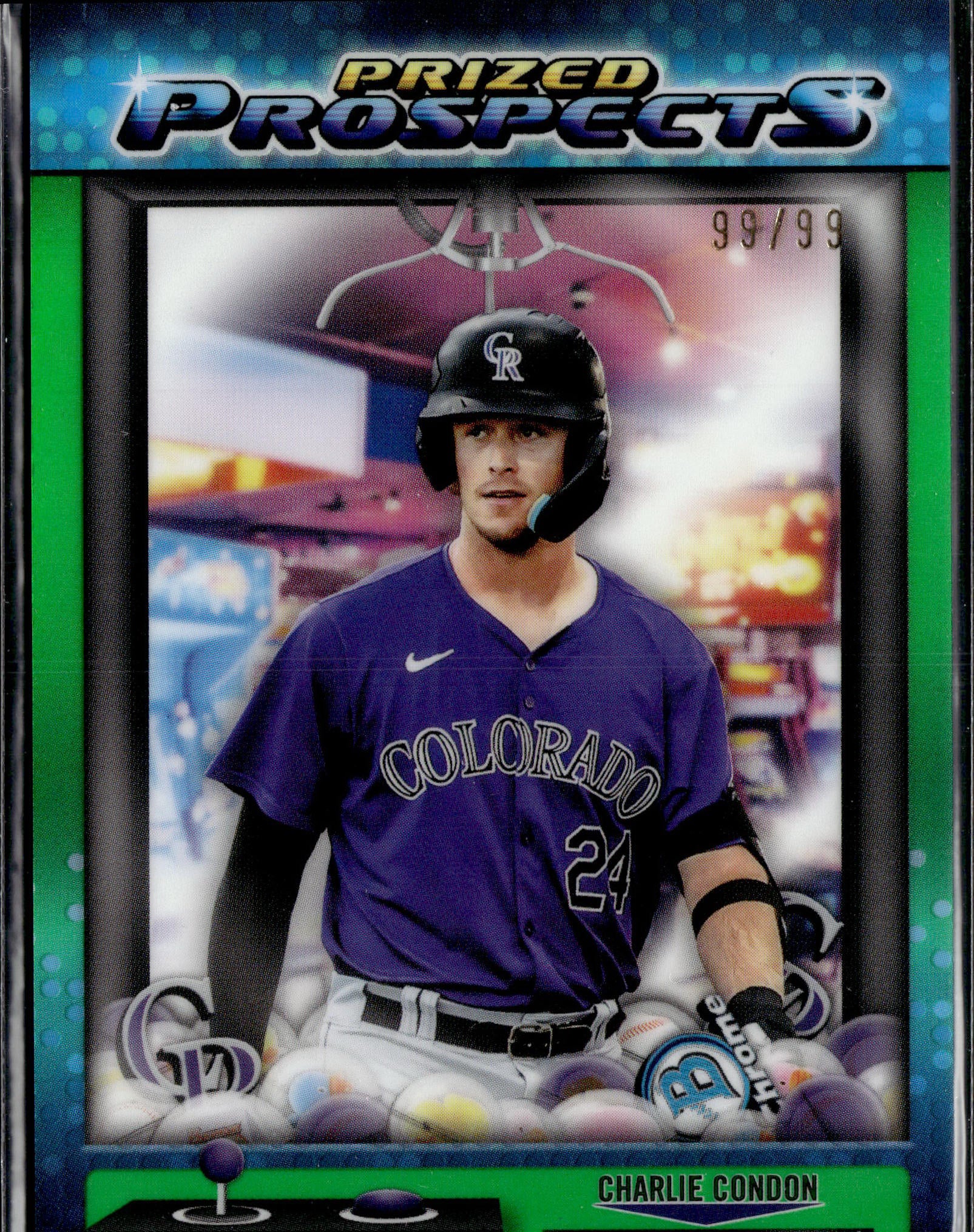2025 Bowman Draft #PP-20 Charlie Condon Prized Prospects Green Refractor #/99