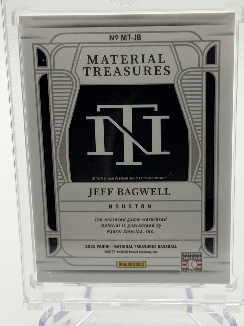 2025 Panini National Treasures #MT-JB Jeff Bagwell Material Treasures Red #/75-2