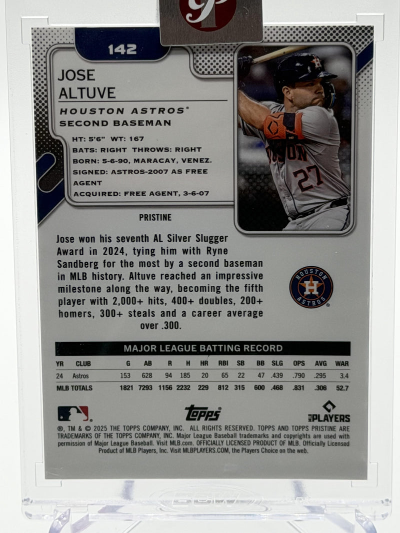 2025 Topps Pristine #142 Jose Altuve Gold Refractors #/50-2
