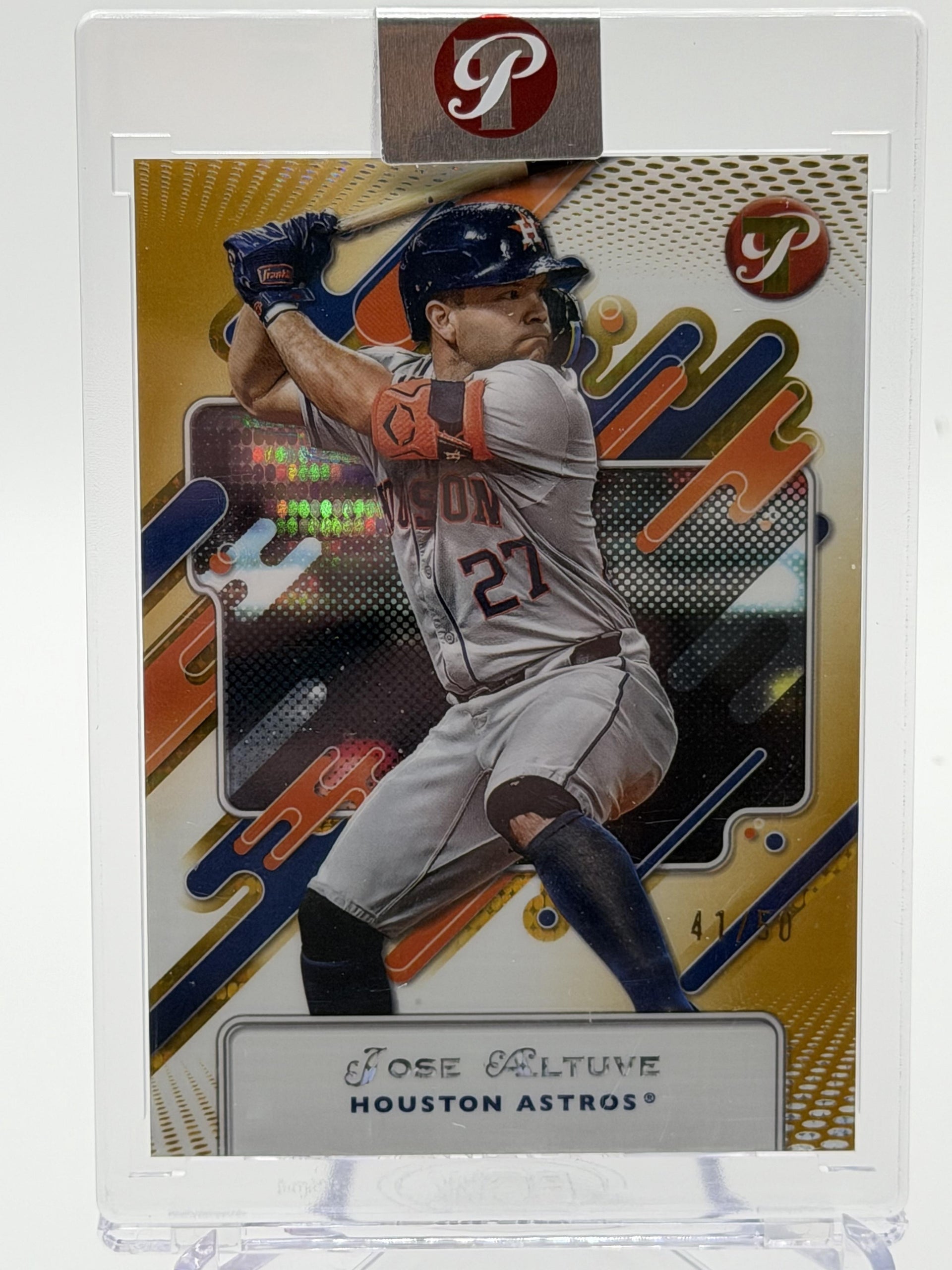 2025 Topps Pristine #142 Jose Altuve Gold Refractors #/50