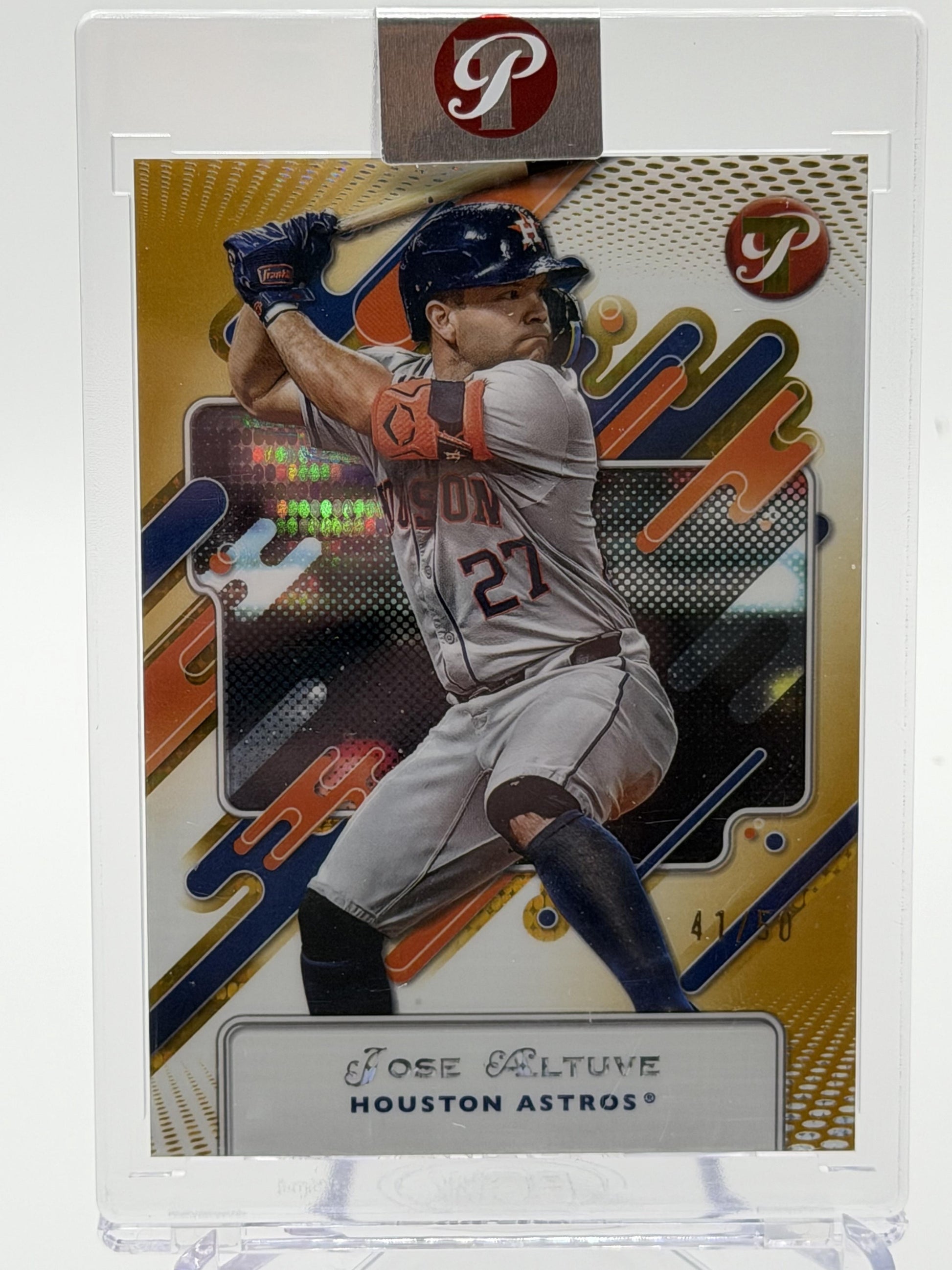 2025 Topps Pristine #142 Jose Altuve Gold Refractors #/50-1