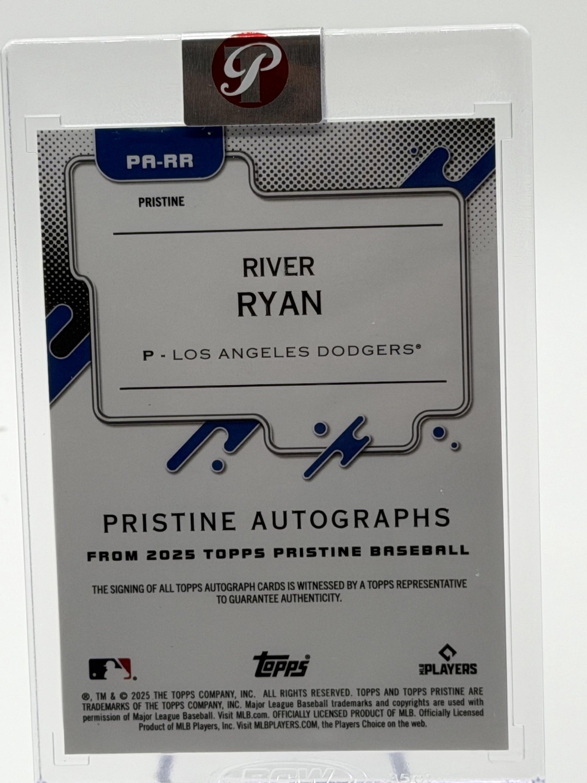 2025 Topps Pristine #PA-RR River Ryan Pristine Auto Green Pristine Refr #/150