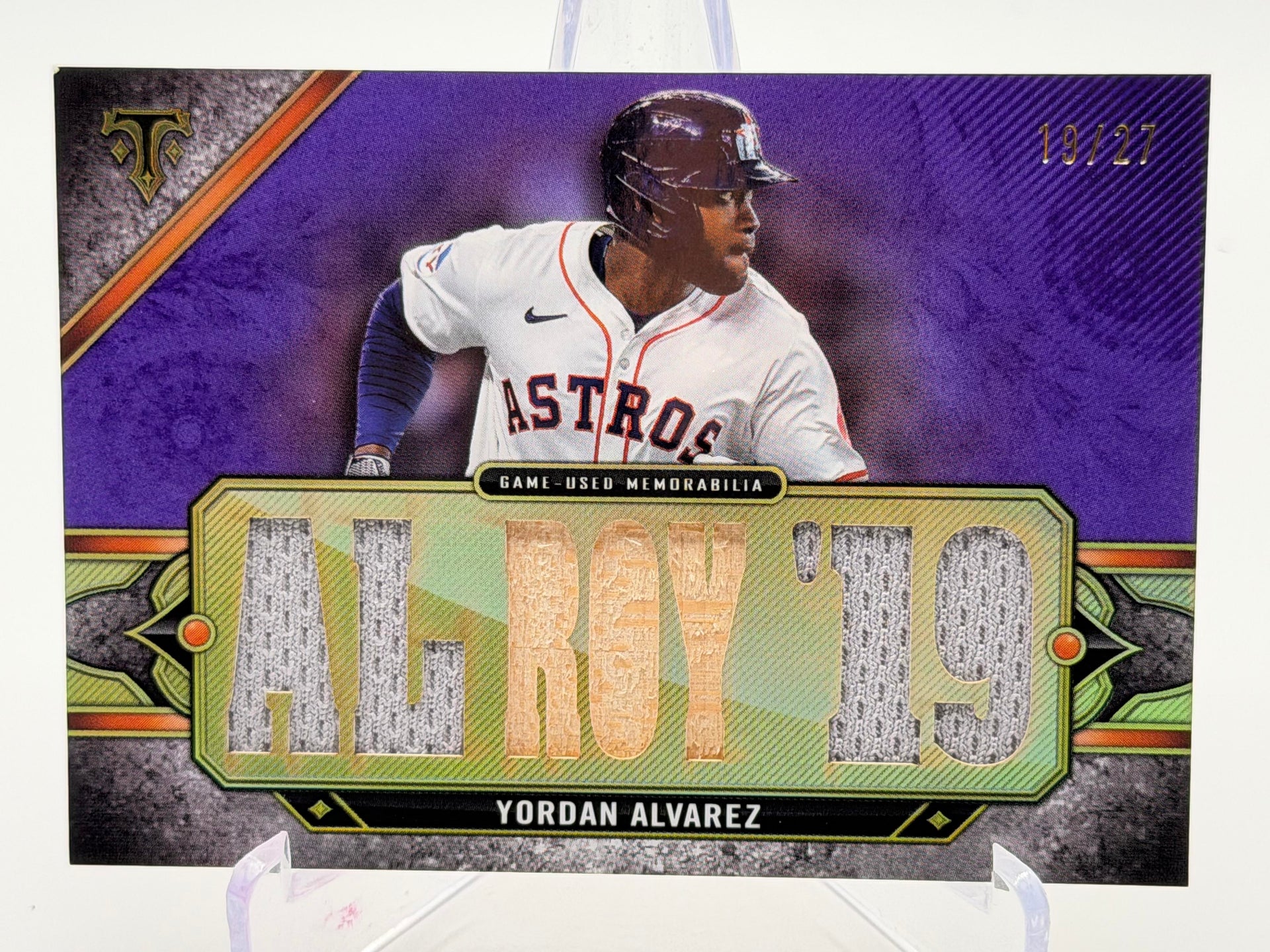 2024 Topps Triple Threads #TTR-YA3 Yordan Alvarez Relics Amethyst #/27