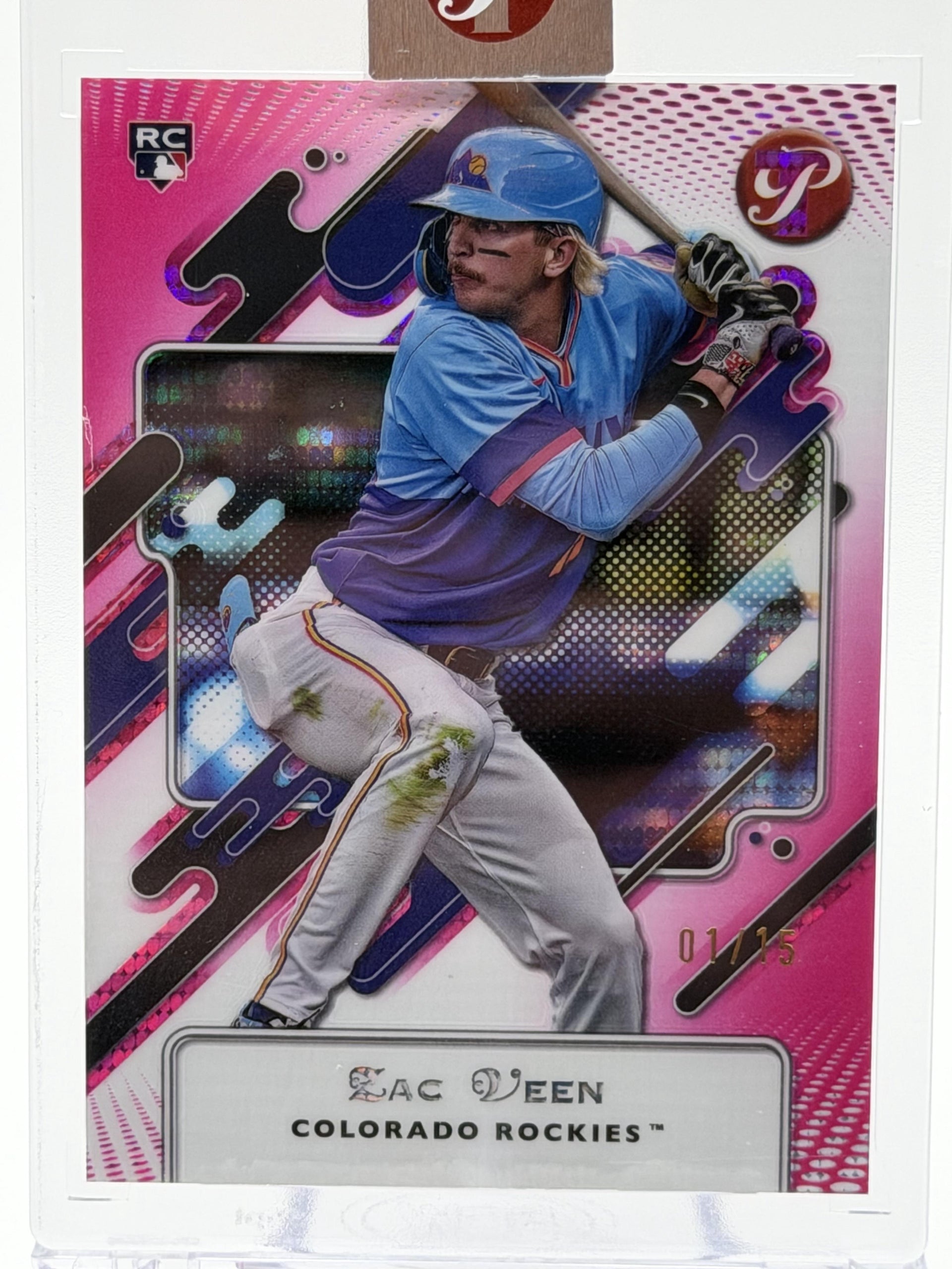 2025 Topps Pristine #179 Zac Veen Pristine Pink Refractors #/15