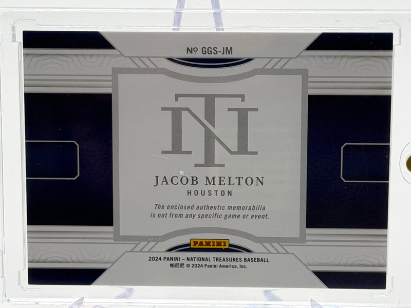2024 Panini National Treasures #GGS-JM Jacob Melton Game Gear Swatches #/99-4