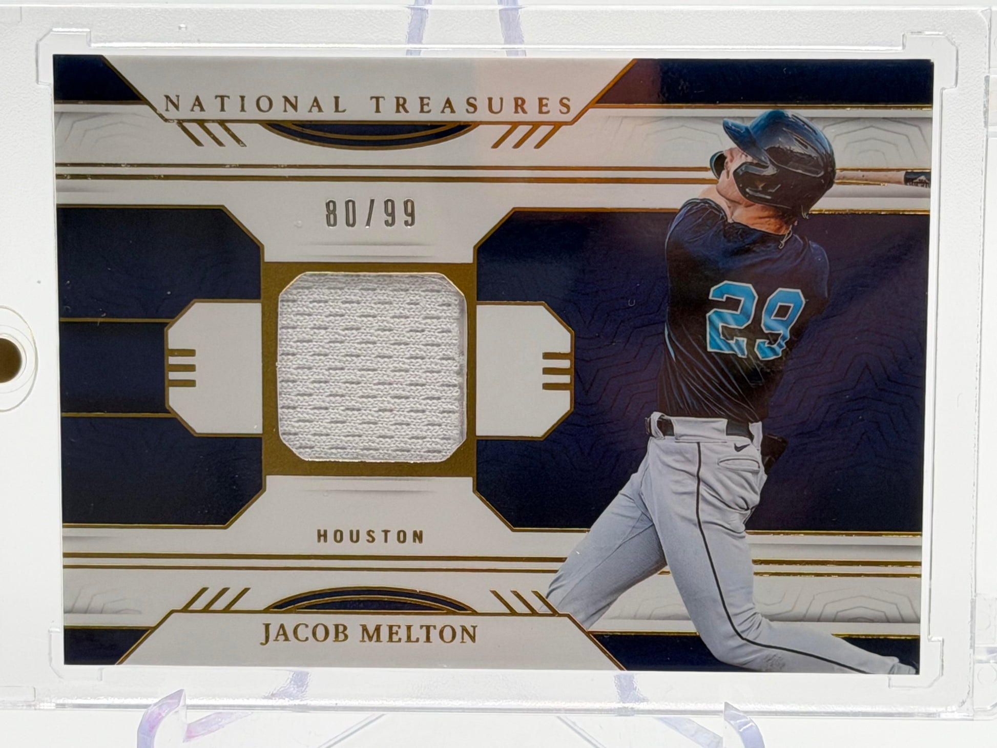 2024 Panini National Treasures #GGS-JM Jacob Melton Game Gear Swatches #/99-1