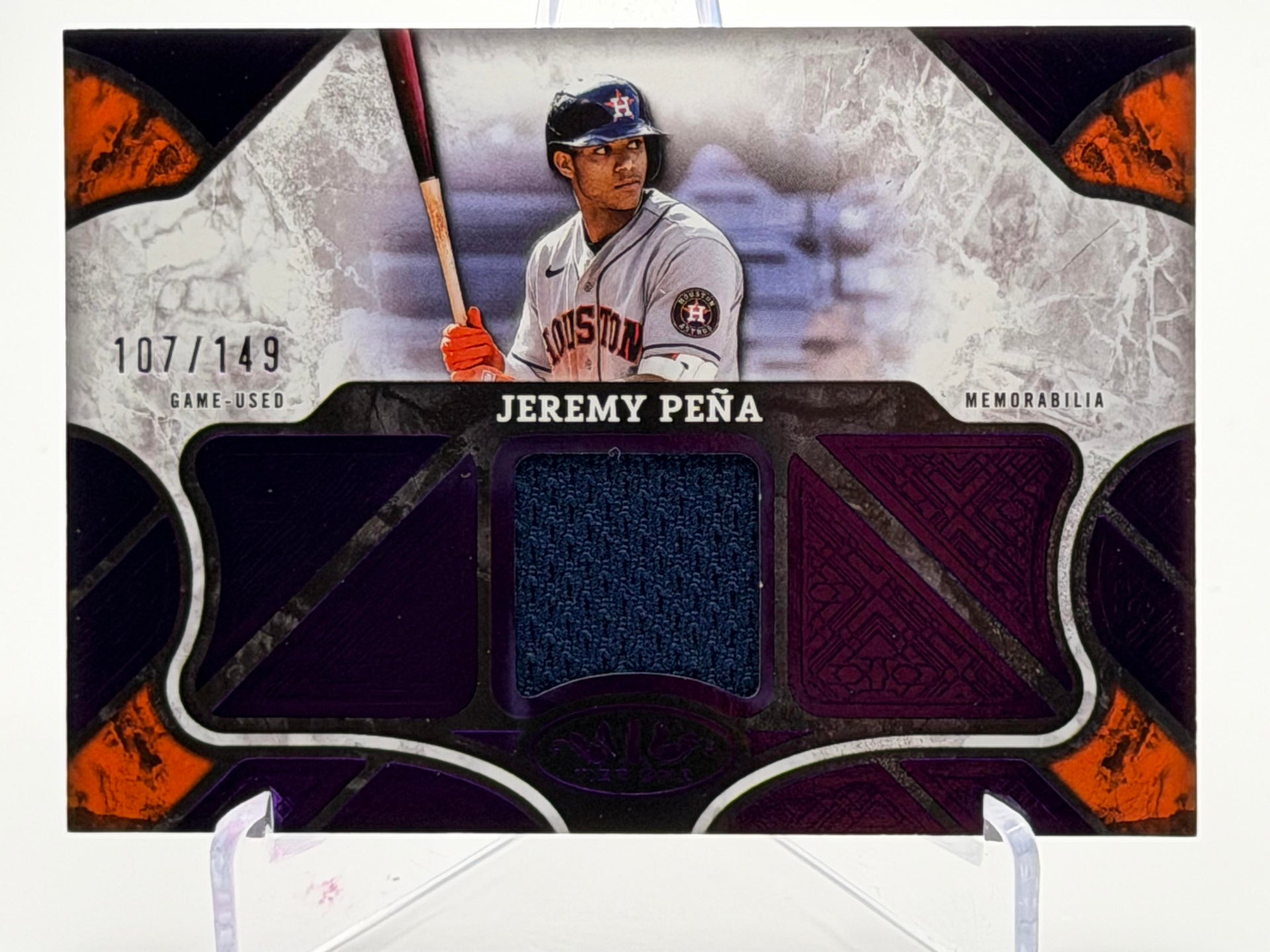 2025 Topps Tier One #T1R-JP Jeremy Peña Tier One Relics Purple Foil #/149