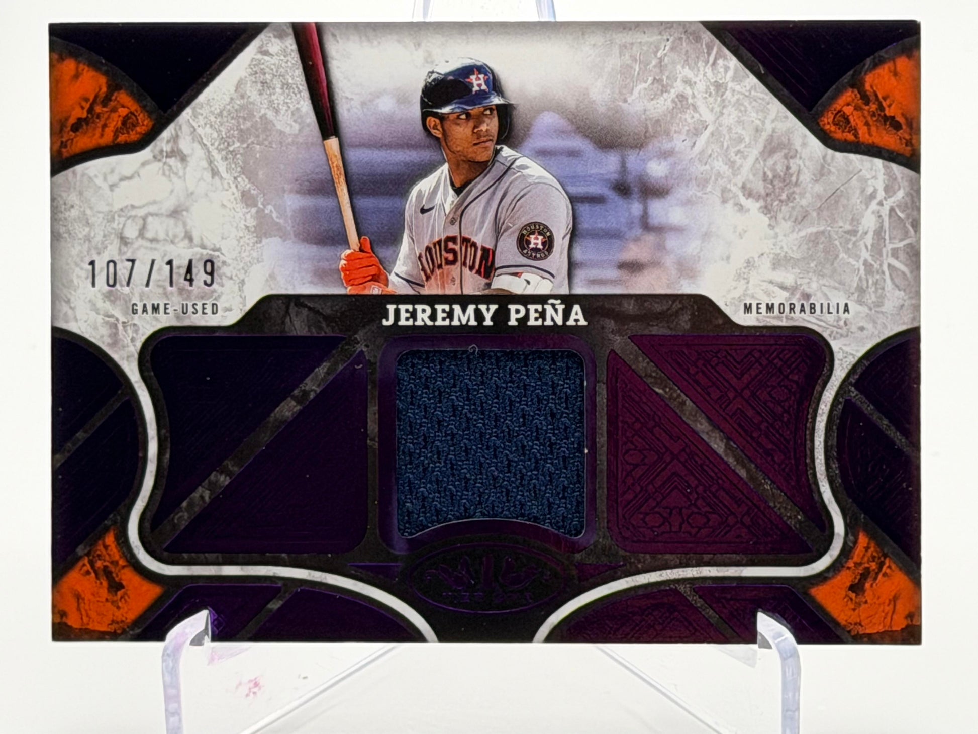 2025 Topps Tier One #T1R-JP Jeremy Peña Tier One Relics Purple Foil #/149-1