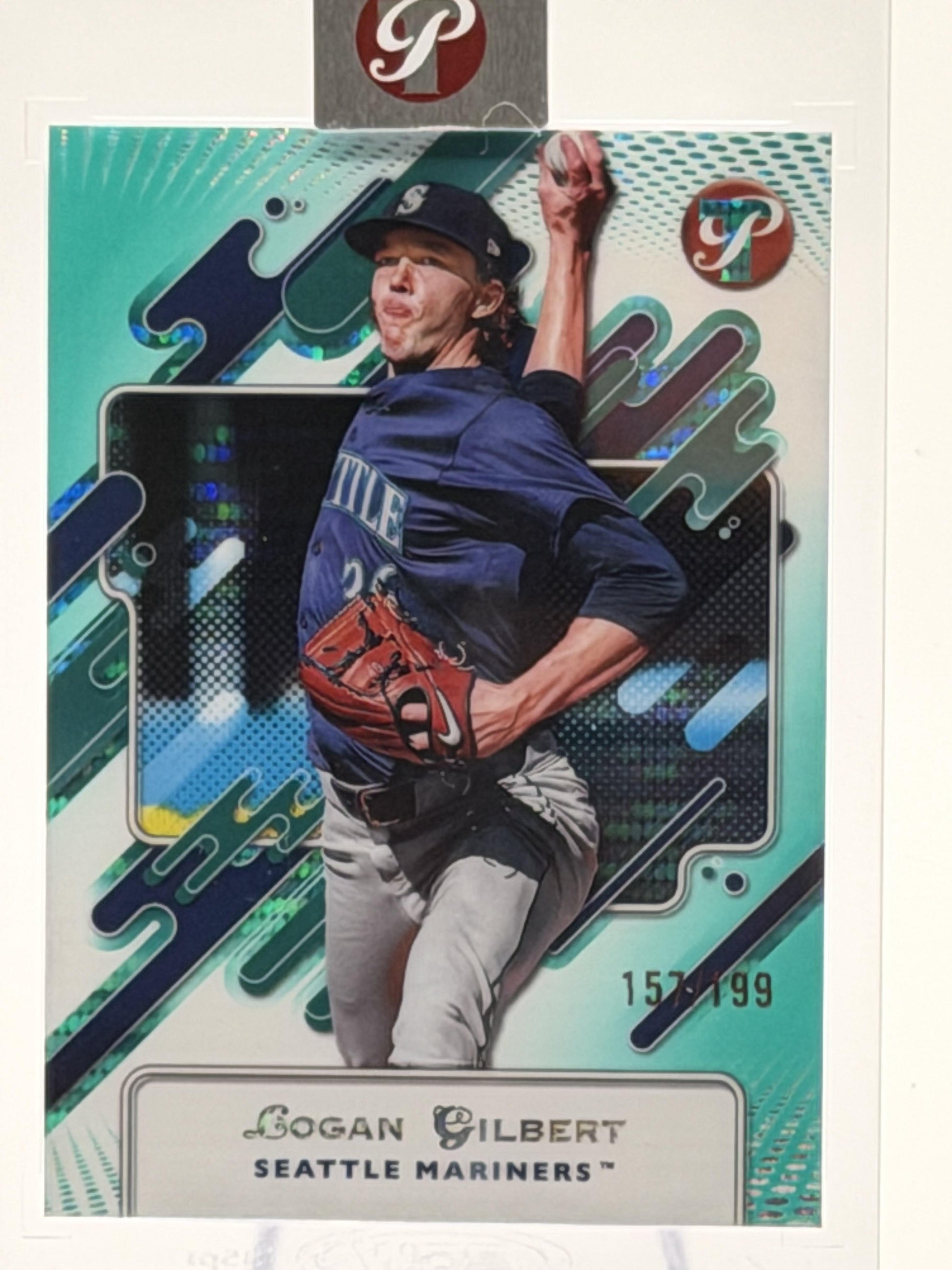 2025 Topps Pristine #235 Logan Gilbert Pristine Aqua Refractors #/199-1