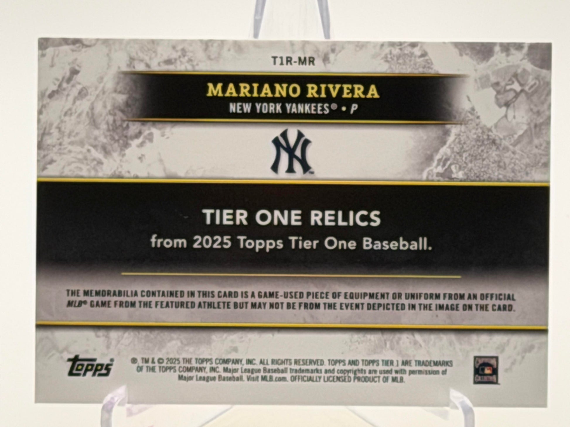 2025 Topps Tier One #T1R-MR Mariano Rivera Tier One Relics-2