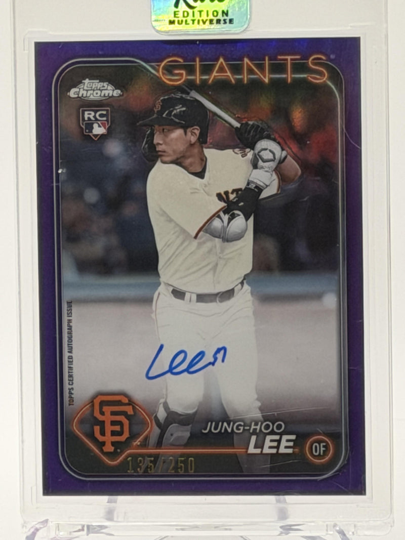 Chrome Update #RA-JHL Jung Hoo Lee Rookie Purple Auto /250-1