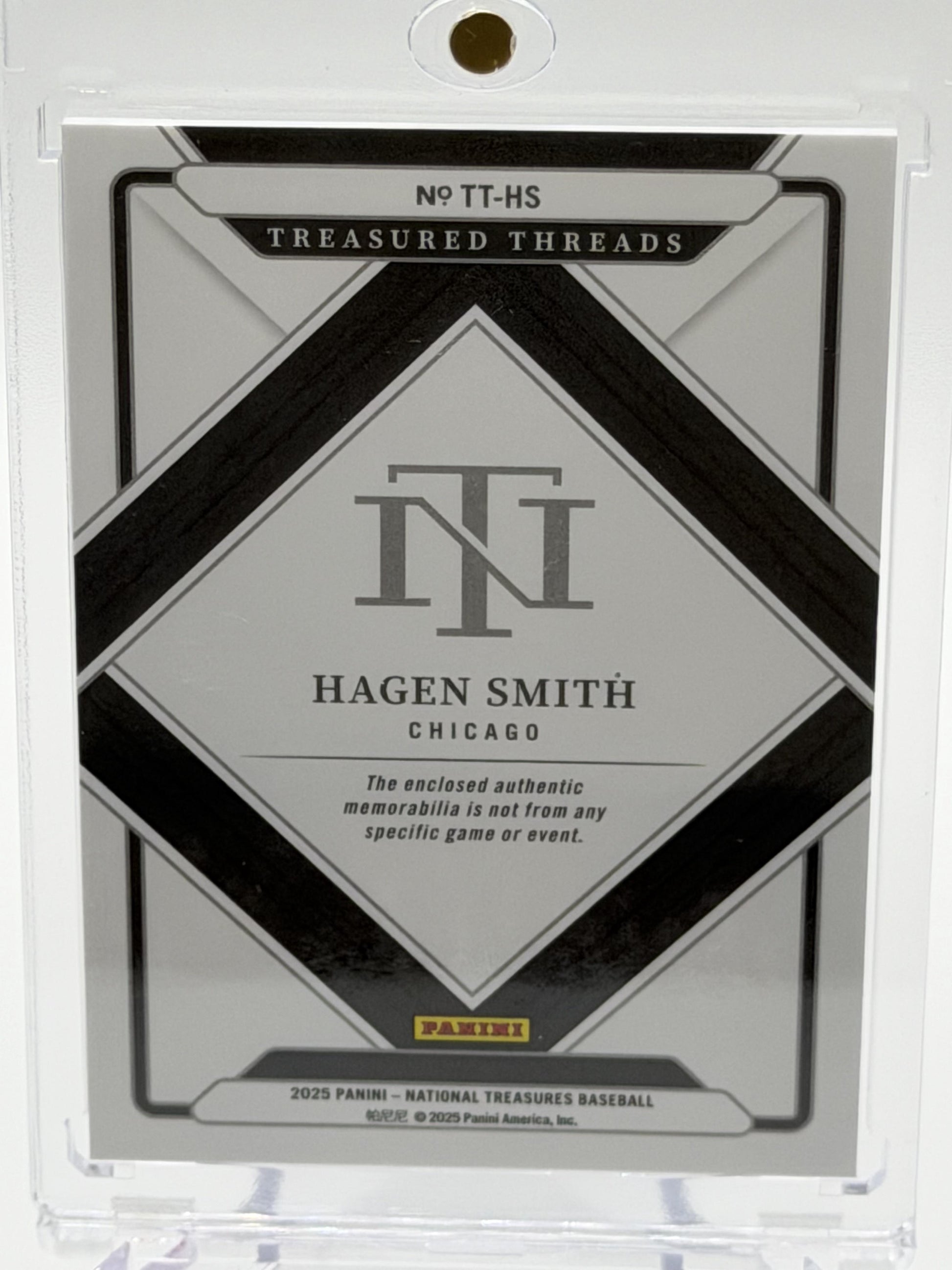 2025 Panini National Treasures #TT-HS Hagen Smith Treasured Threads Blue #/49-2