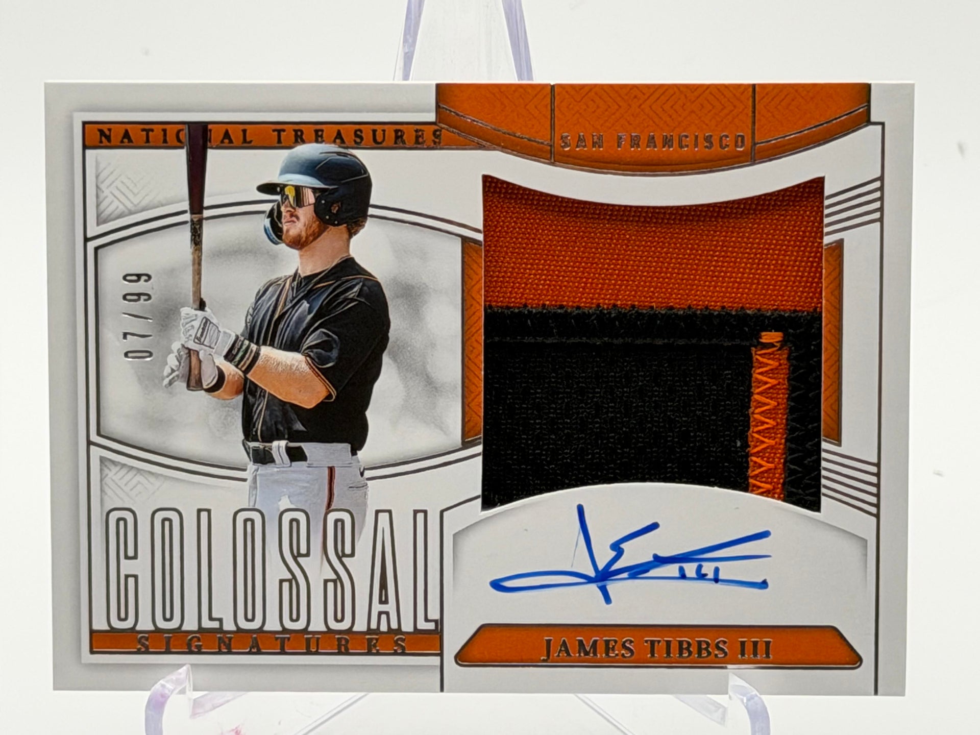 2025 Panini National Treasures #CMA-JT James Tibbs III Colossal Mater Auto #/99