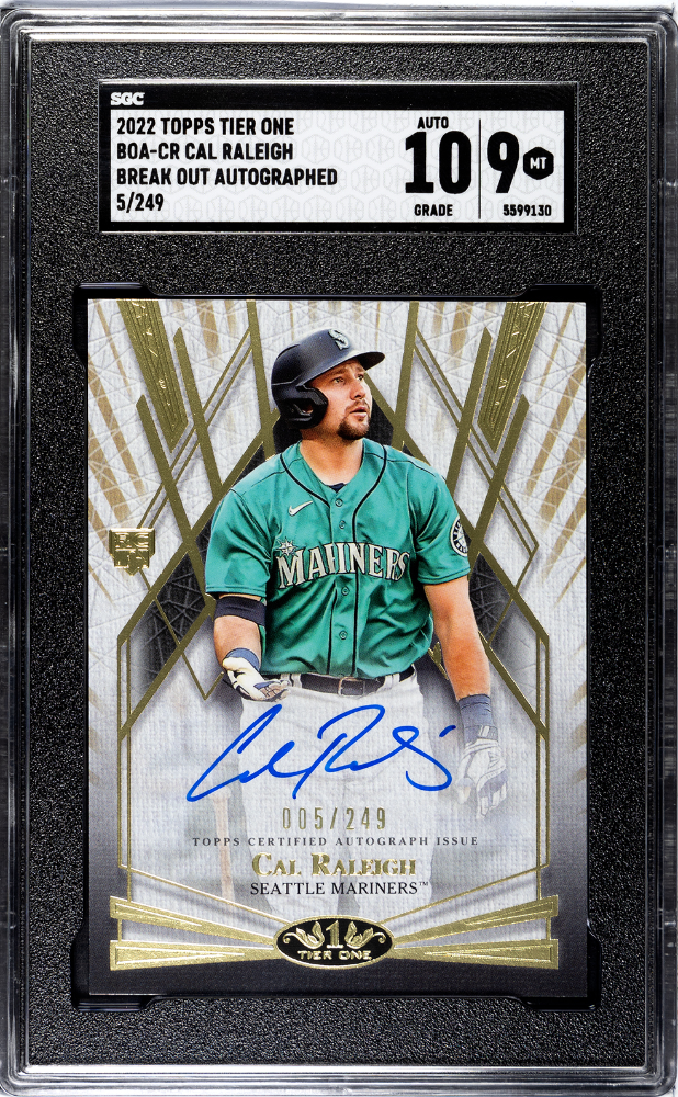 Cal Raleigh, 2022 Topps Tier One Break Out Autograph #BOA-CR