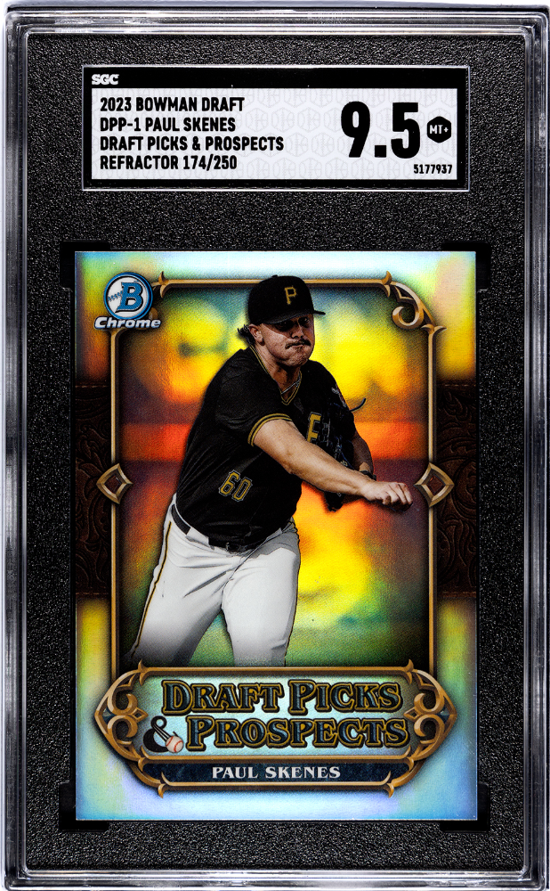 2023 Bowman Draft Paul Skenes DPP-1 Draft Picks & Prospects Refractor 174/250 SGC 9.5