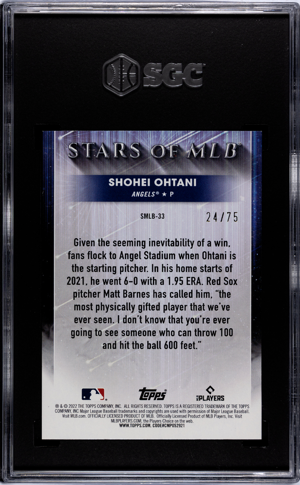 2022 Topps Stars of MLB Shohei Ohtani Red 24/75 SGC 9.5 Angels