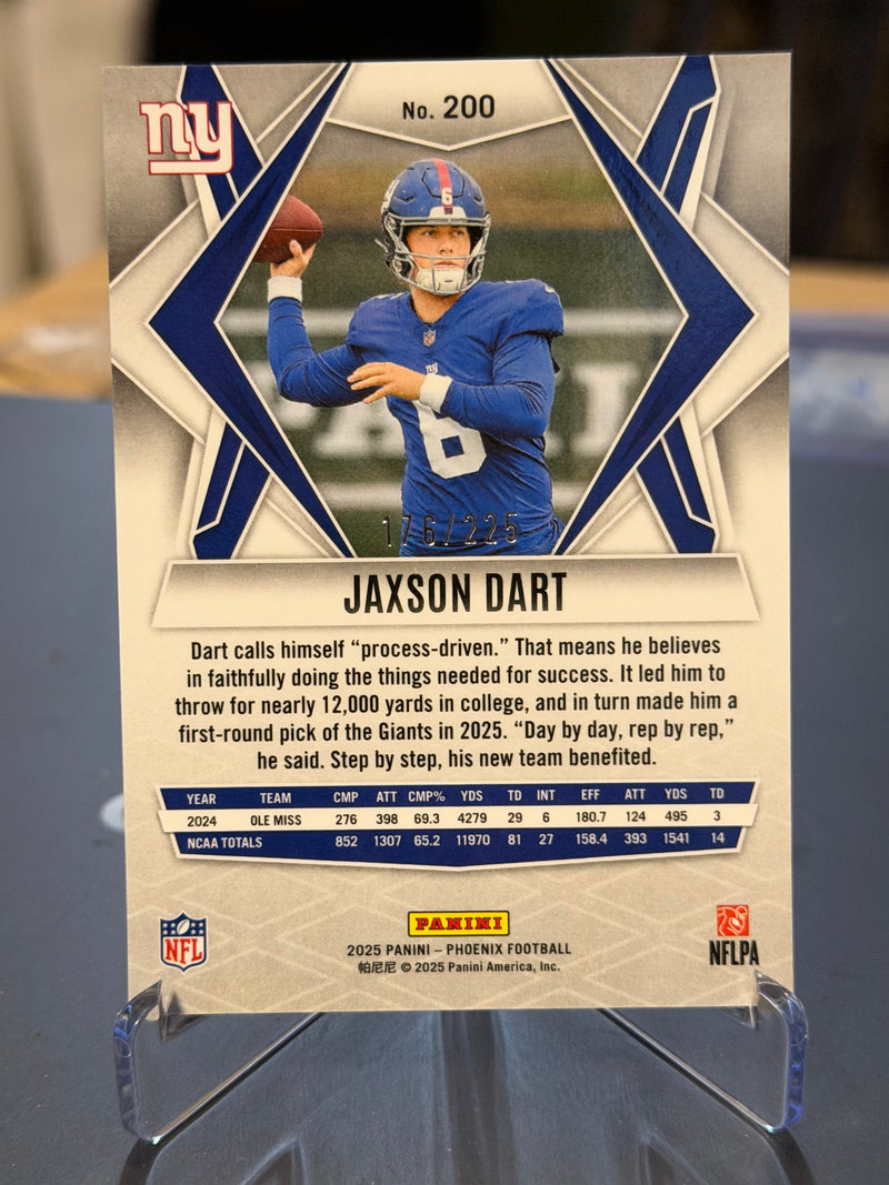 2025 Panini Phoenix Jaxson Dart Rookie Green Mosaic 150/275 Giants-2