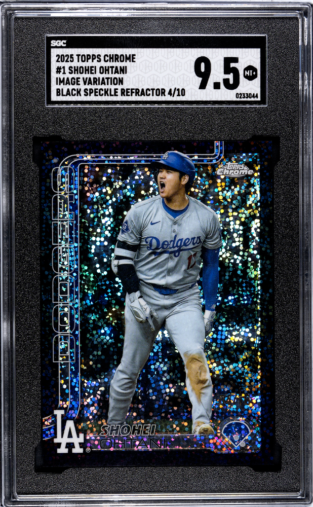 2025 Topps Chrome Shohei Ohtani Black Speckle /10 Image Variation SGC 9.5