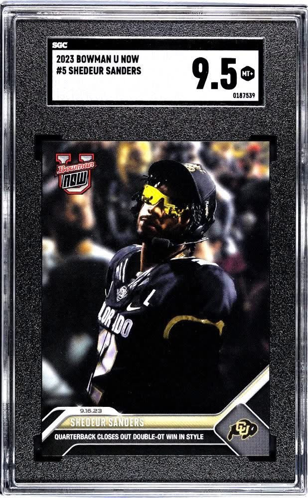 2023 Bowman U Now Shedeur Sanders #5 SGC 9.5 Colorado-1
