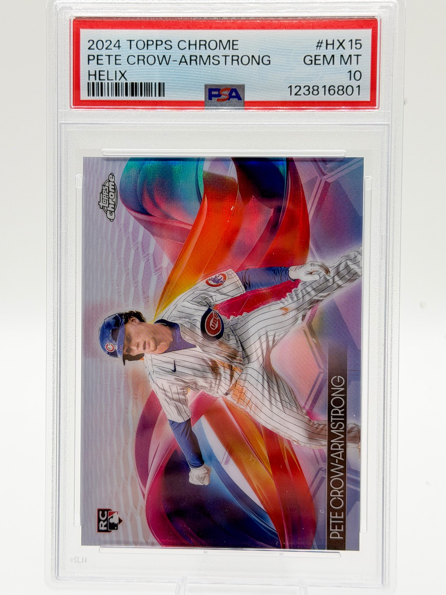2024 Topps Chrome Pete Crow-Armstrong Helix #HX-5 PSA 10 Gem Mint Cubs