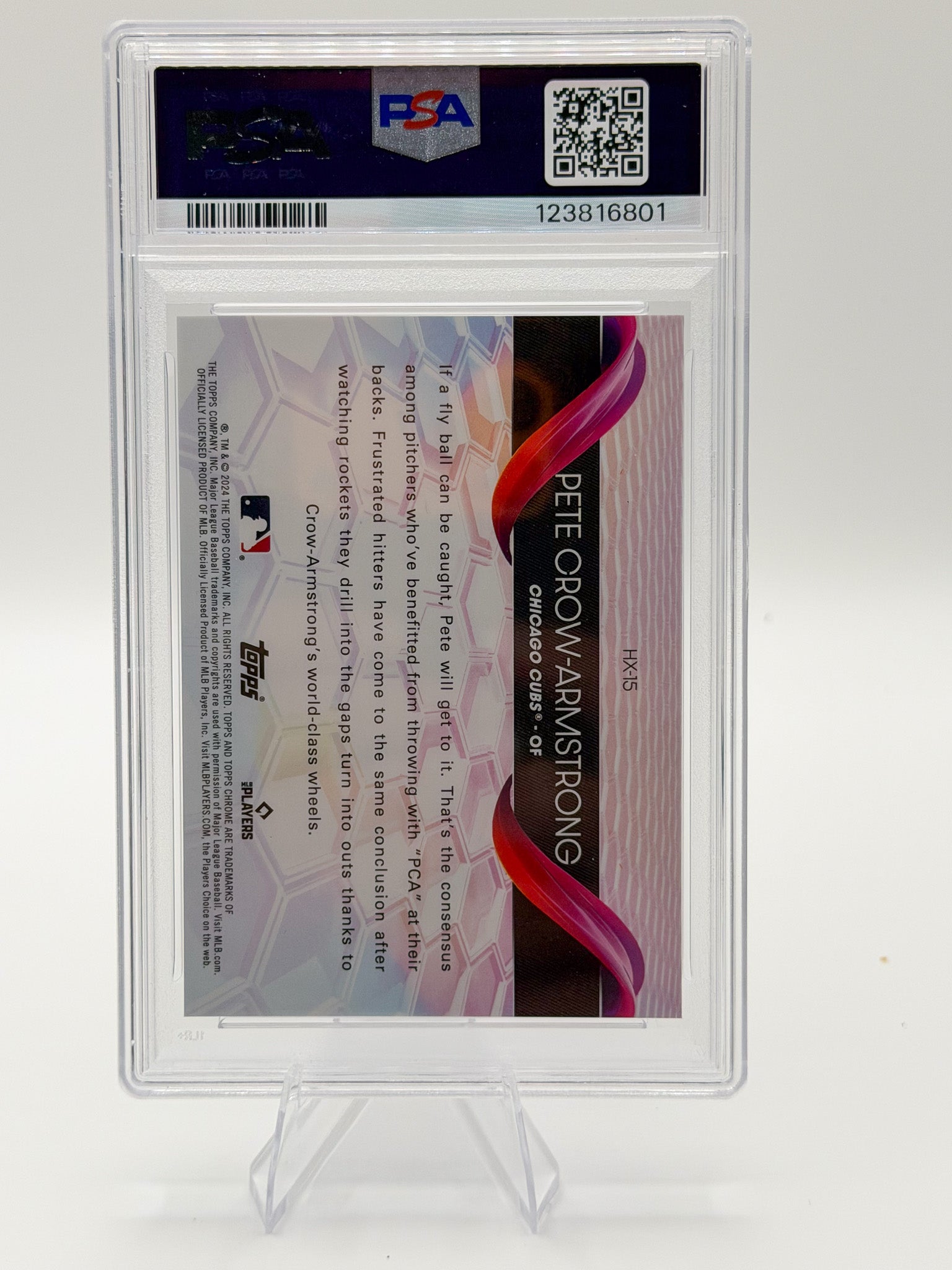 2024 Topps Chrome Pete Crow-Armstrong Helix #HX-5 PSA 10 Gem Mint Cubs